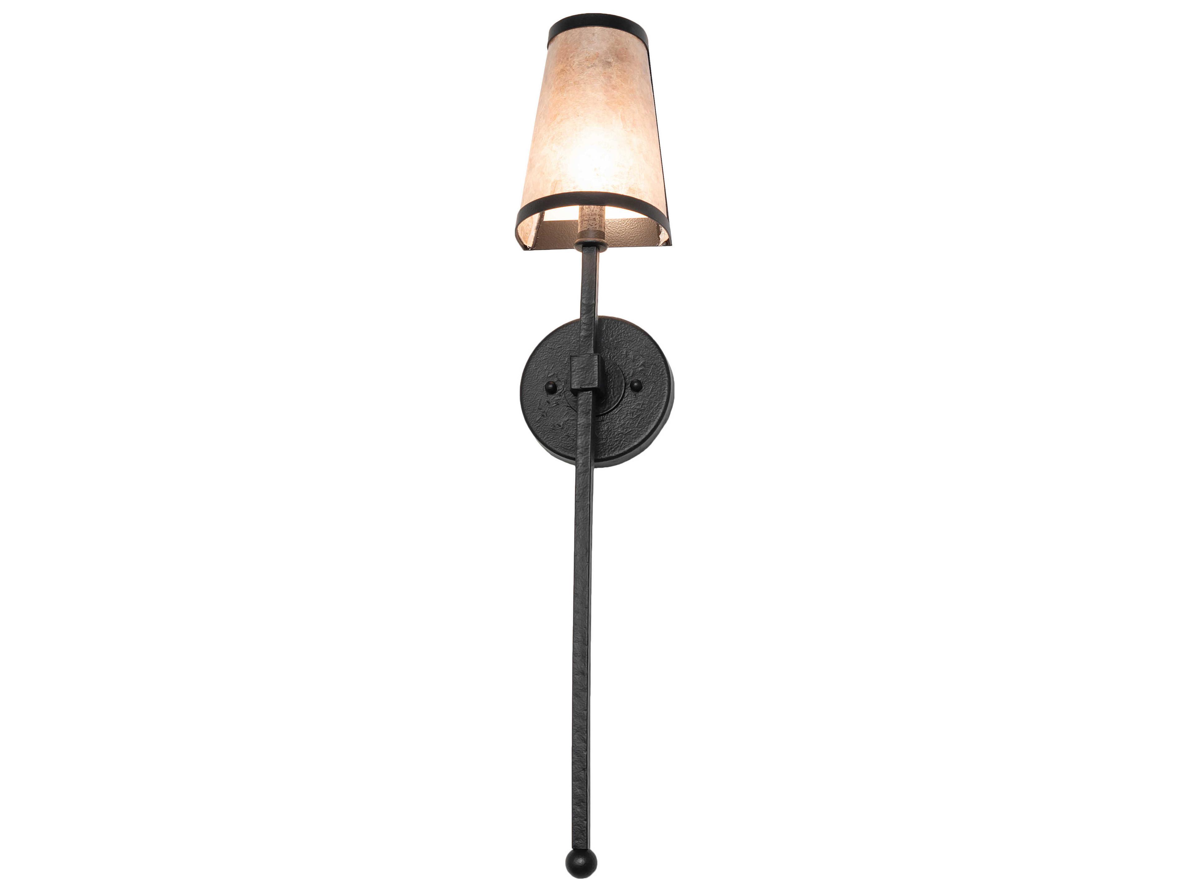 Verheven 1-Light Black Satin Wrought Iron Wall Sconce