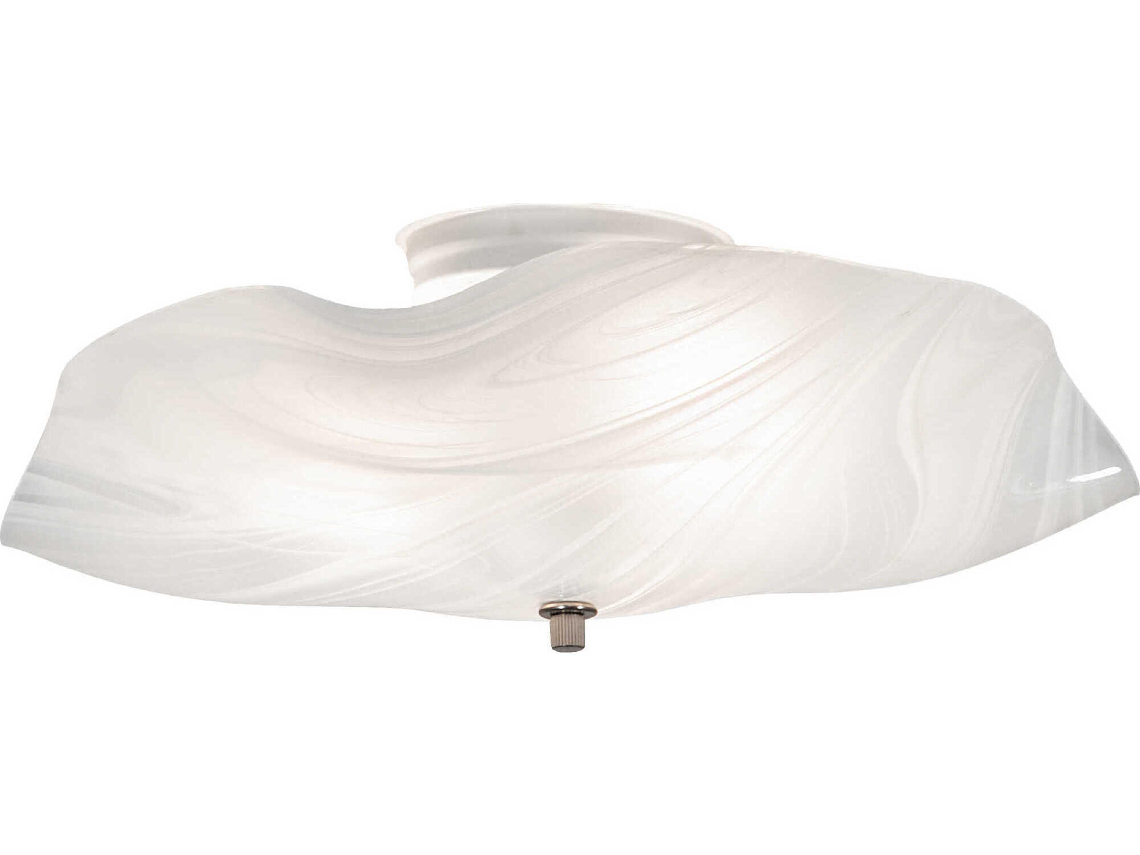 Metro 3-Light Brushed Nickel Glass Flush Mount