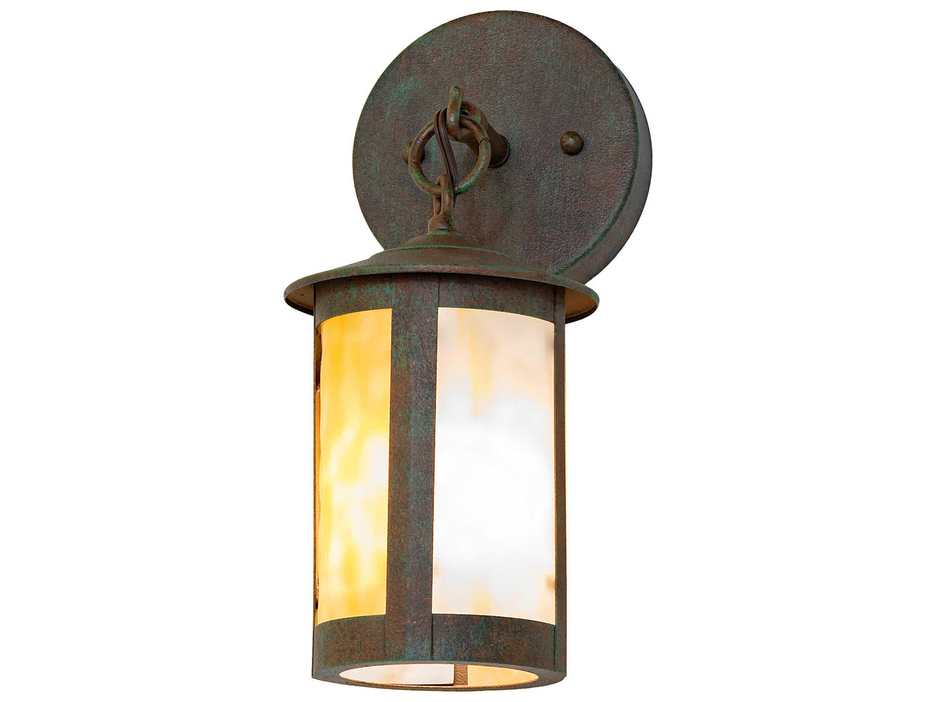 1-Light Capri Brass Glass Wall Sconce