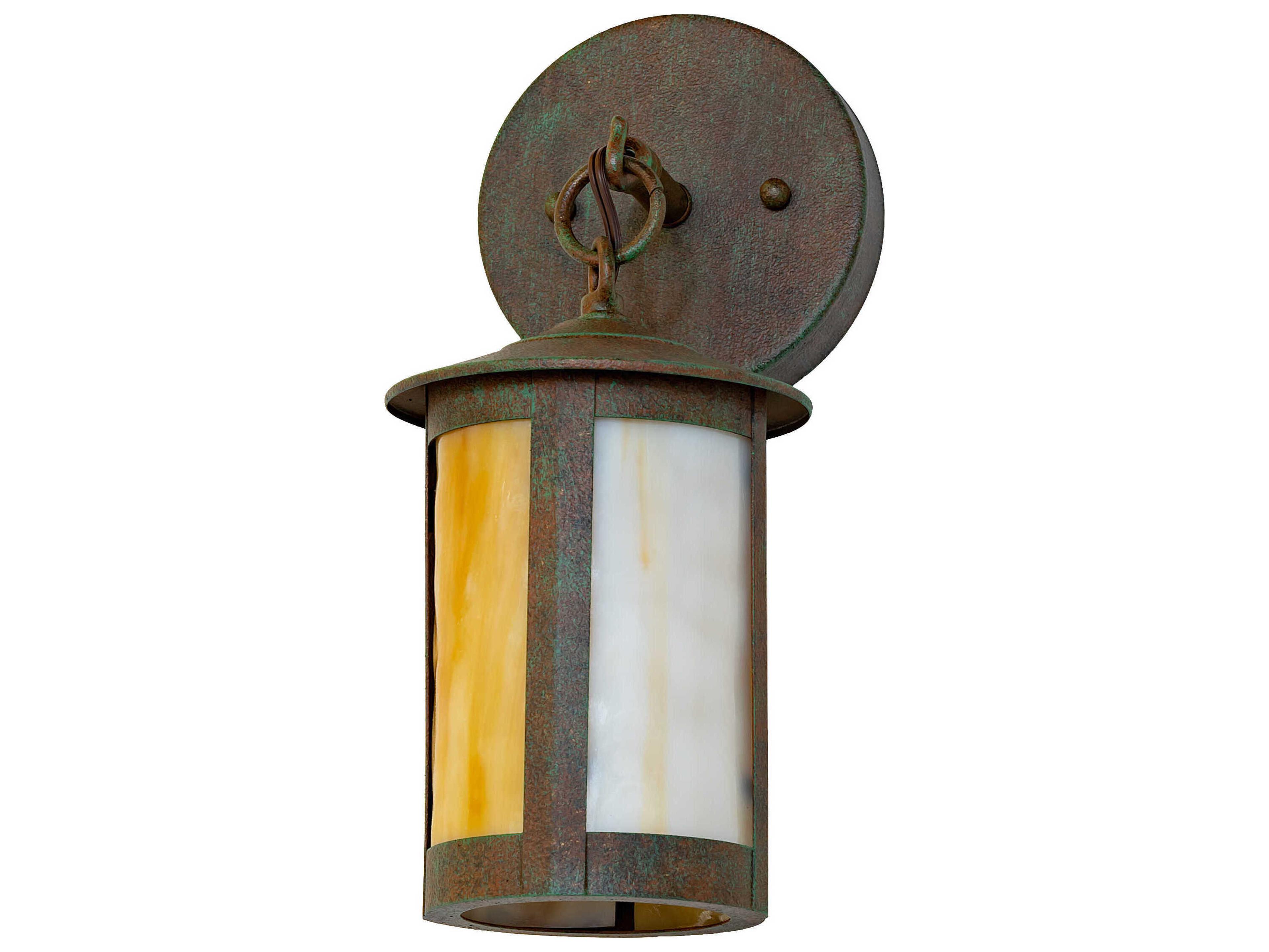 Meyda 1-Light Capri Brass Glass Wall Sconce