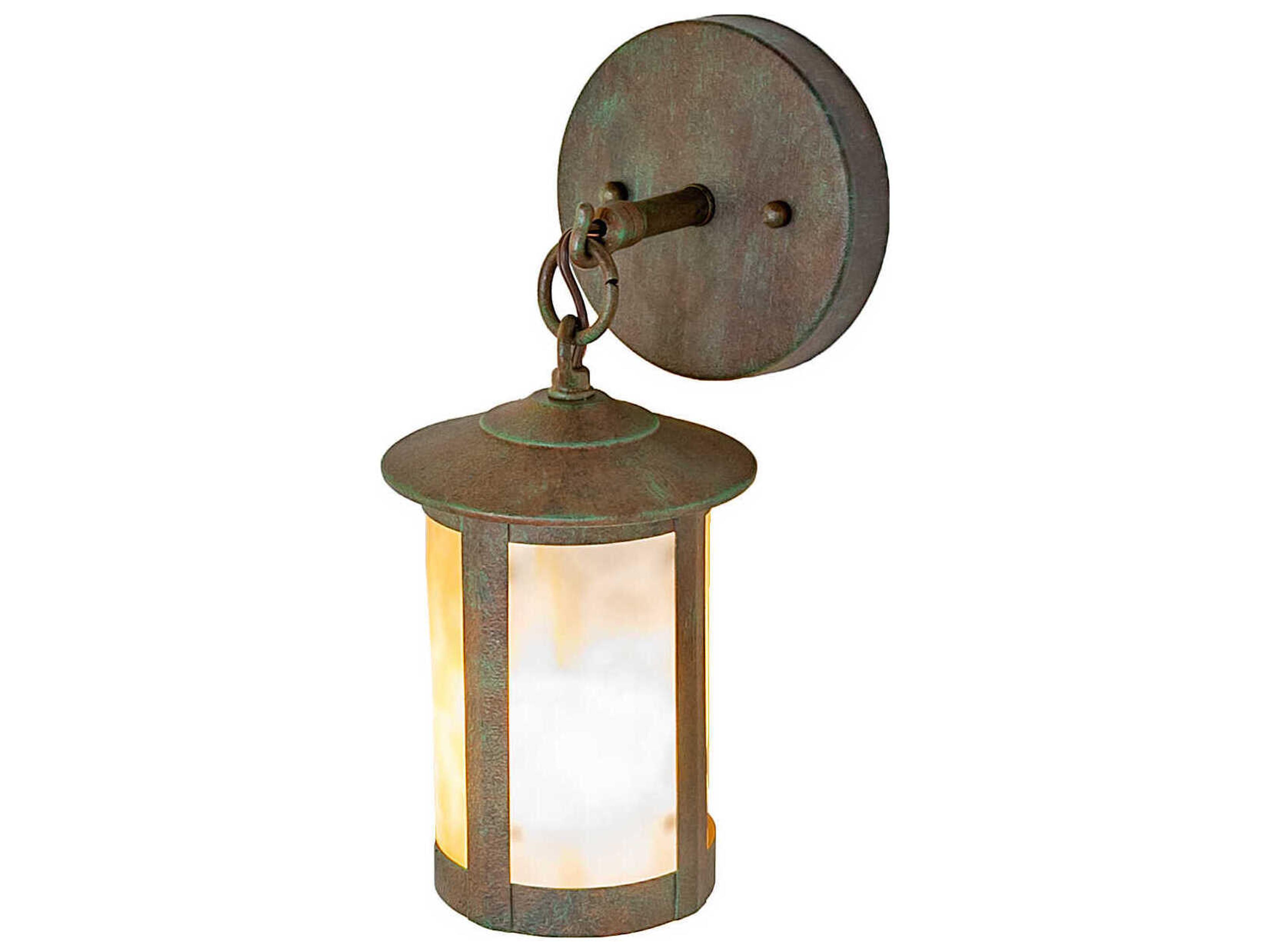 Meyda 1-Light Capri Brass Glass Wall Sconce
