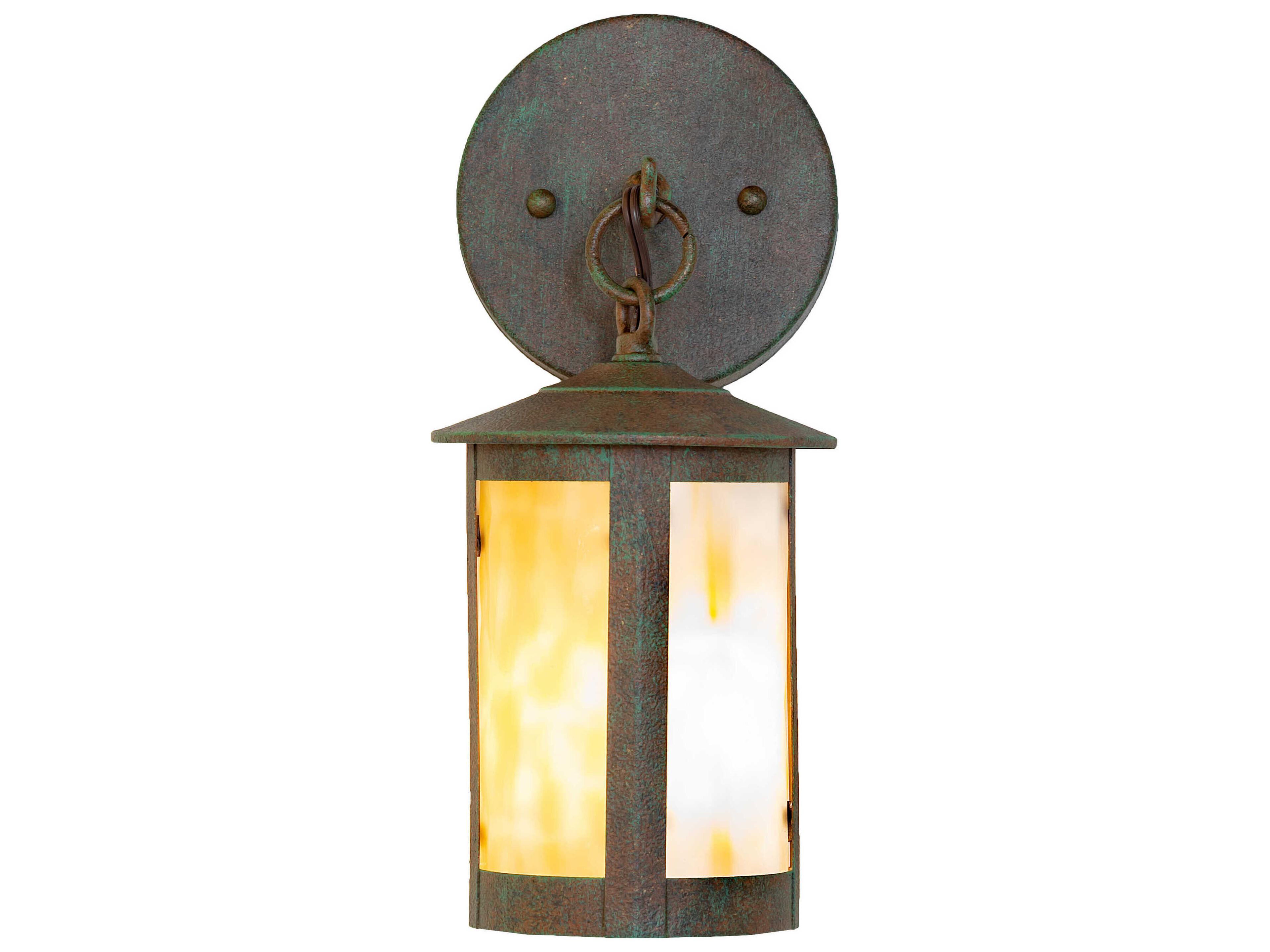 Meyda 1-Light Capri Brass Glass Wall Sconce