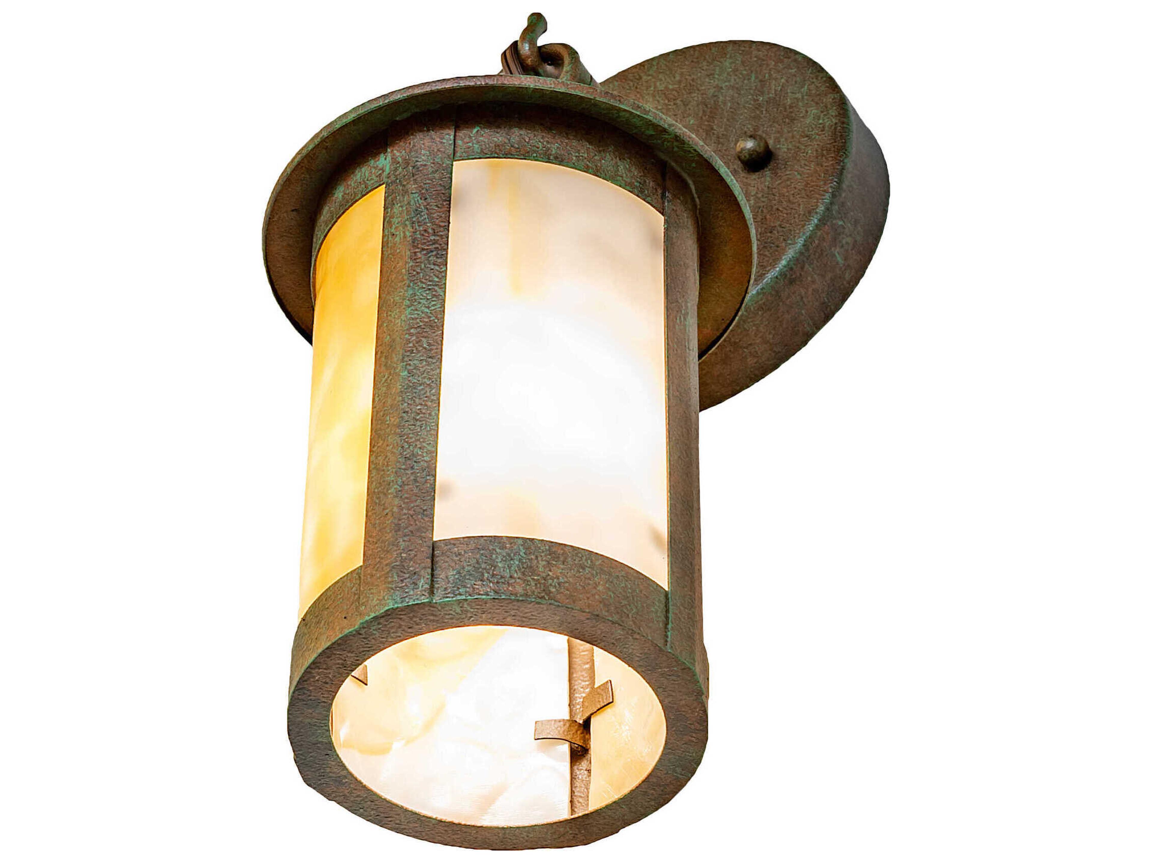 Meyda 1-Light Capri Brass Glass Wall Sconce