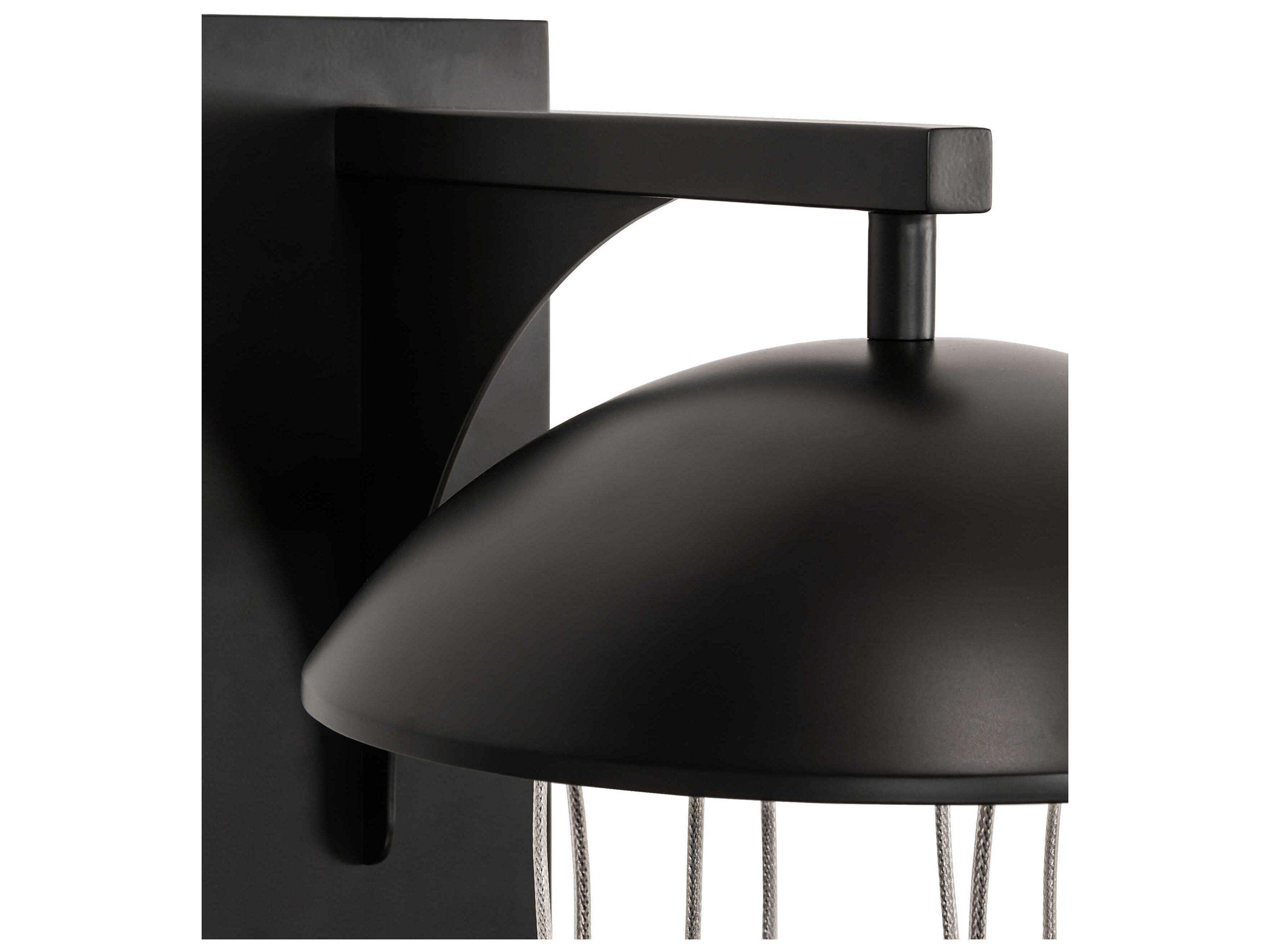 Meyda 9-Light Matte Black White Wall Sconce