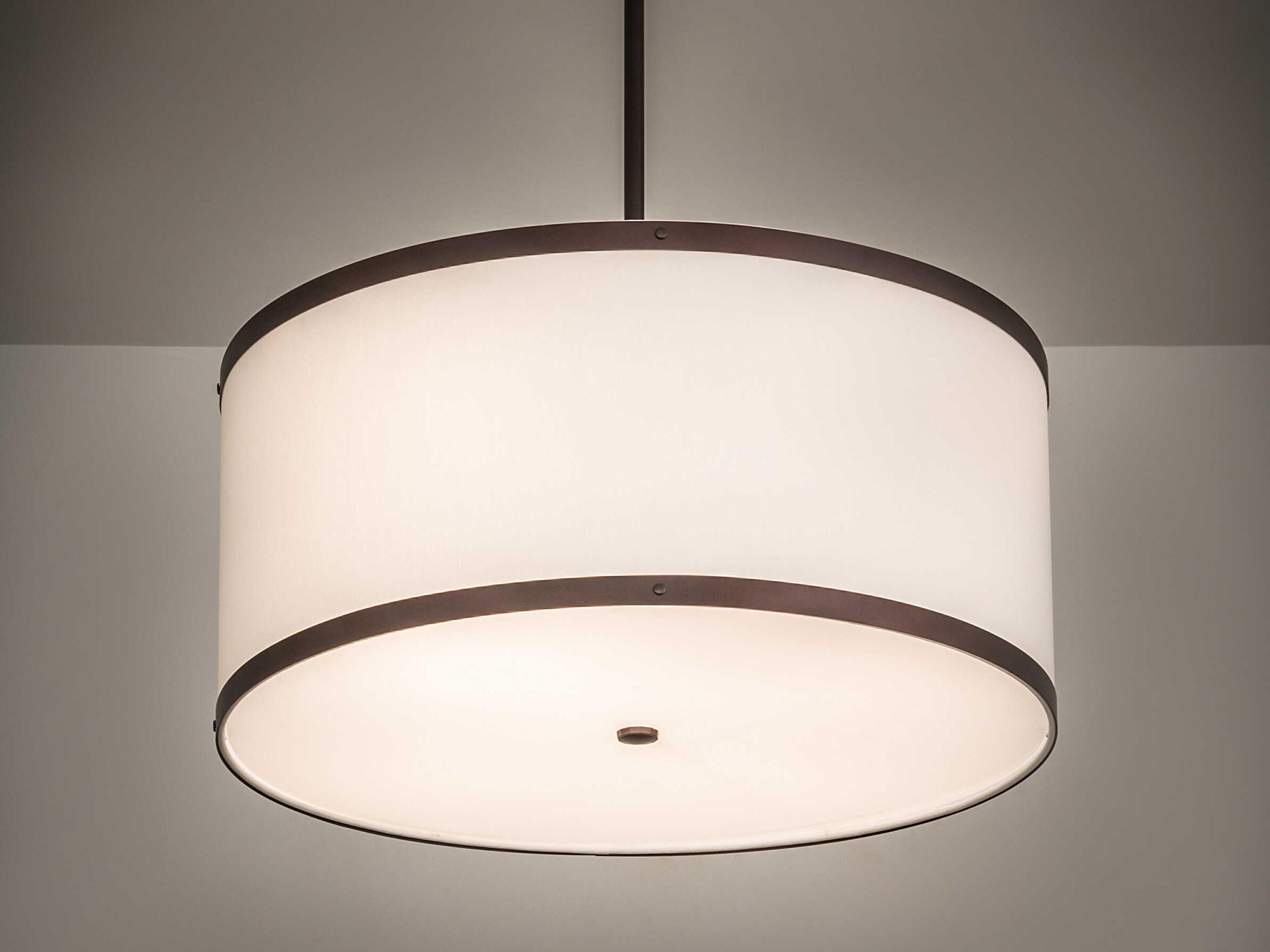 Meyda Cilindro 4-Light Mahogany Bronze Drum Pendant