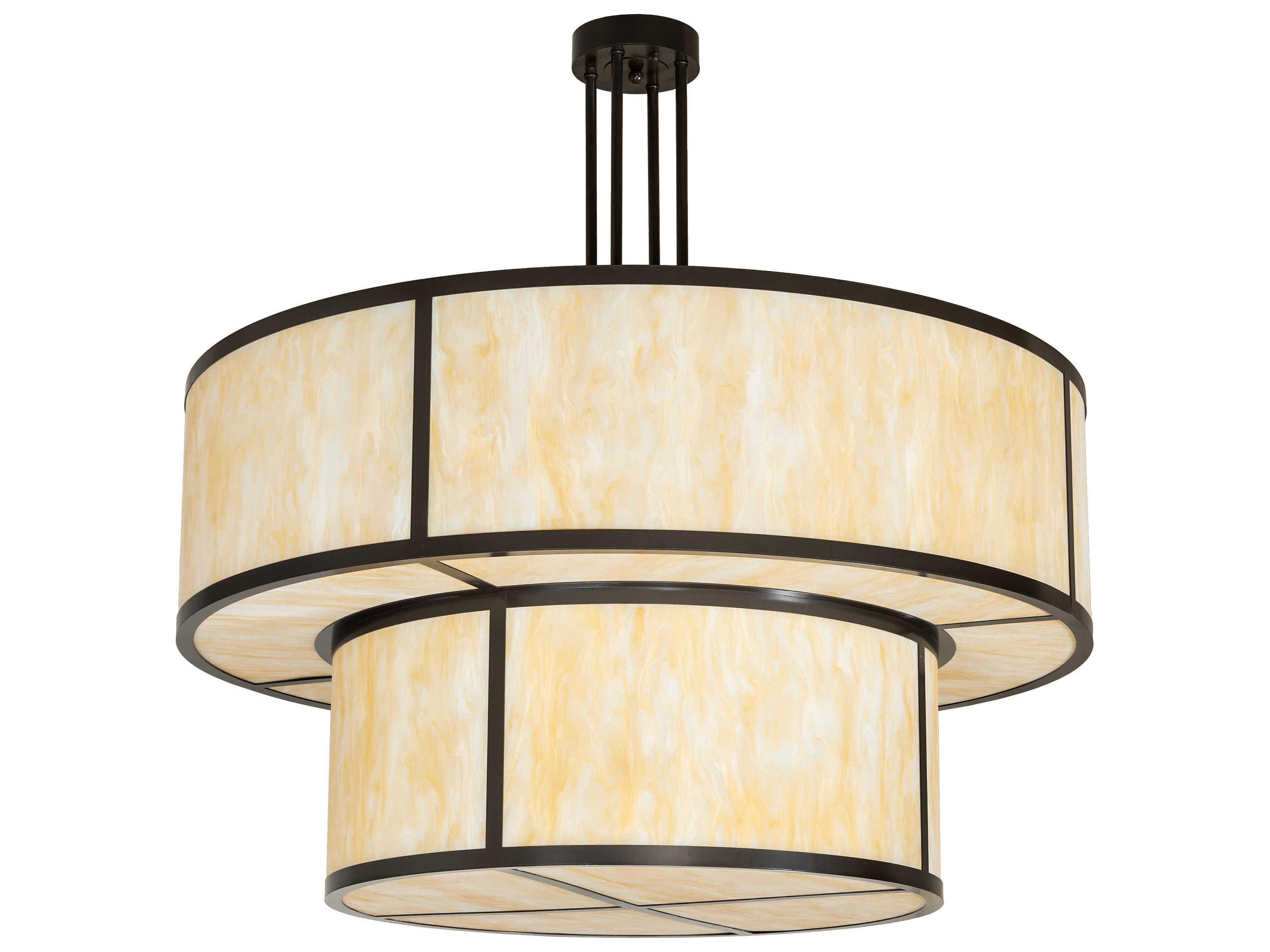 Meyda Jayne 8-Light Timeless Bronze Drum Pendant