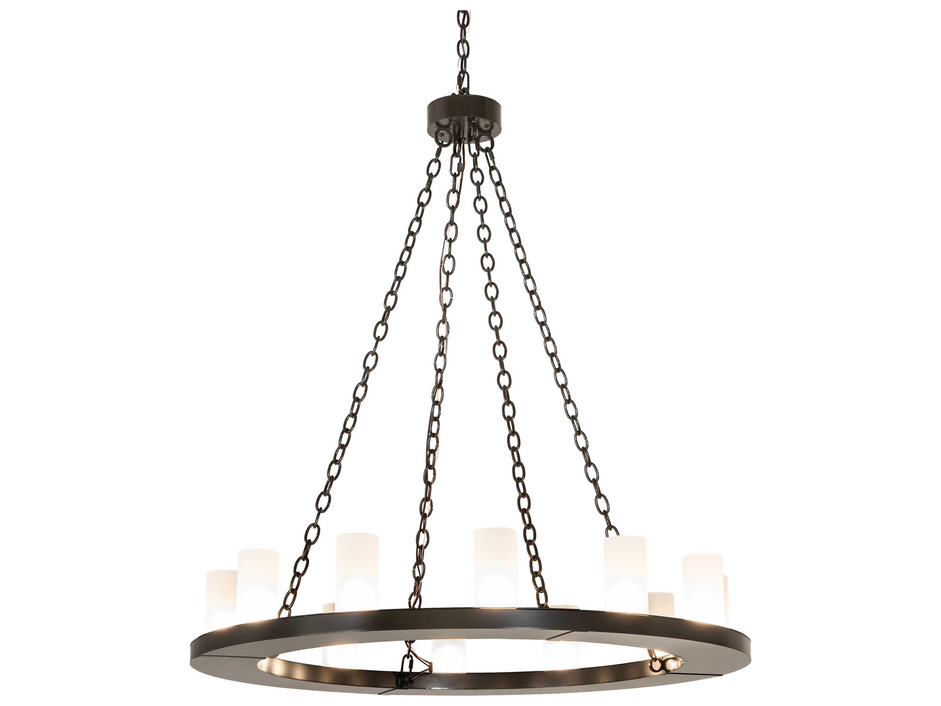 Loxley 12-Light Timeless Bronze Glass Cylinder Chandelier
