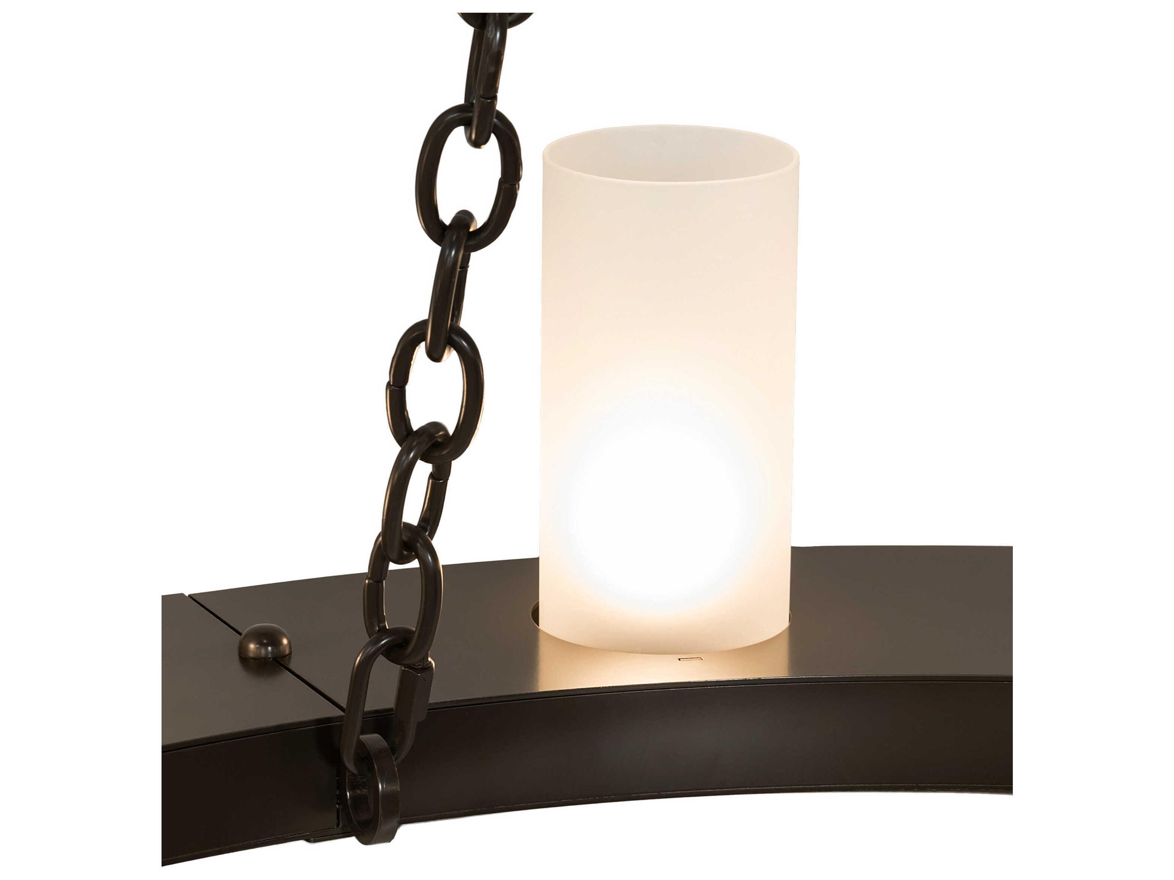 Meyda Loxley 12-Light Timeless Bronze Glass Cylinder Chandelier