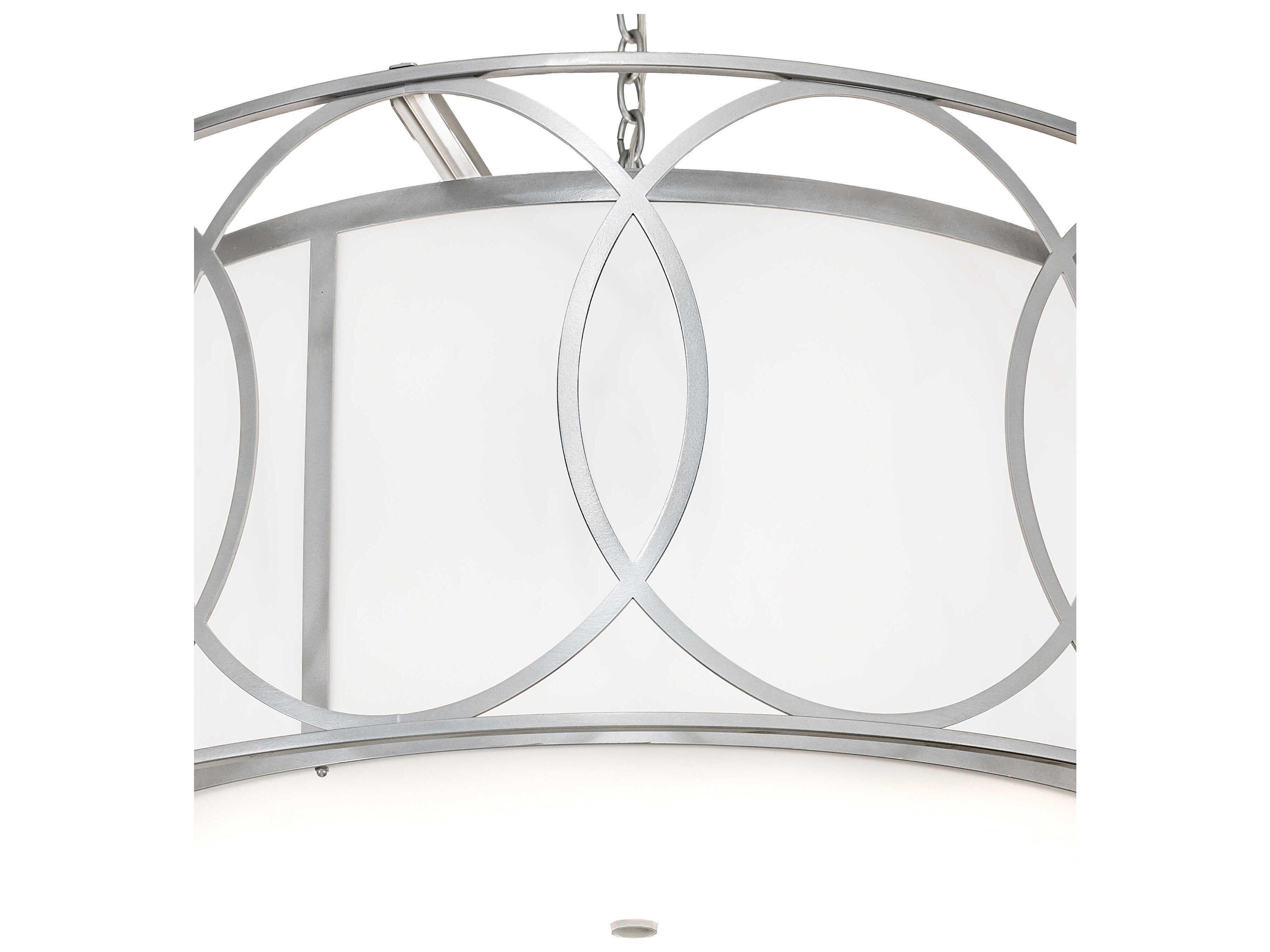 Meyda Cilindro 4-Light Nickel Drum Pendant