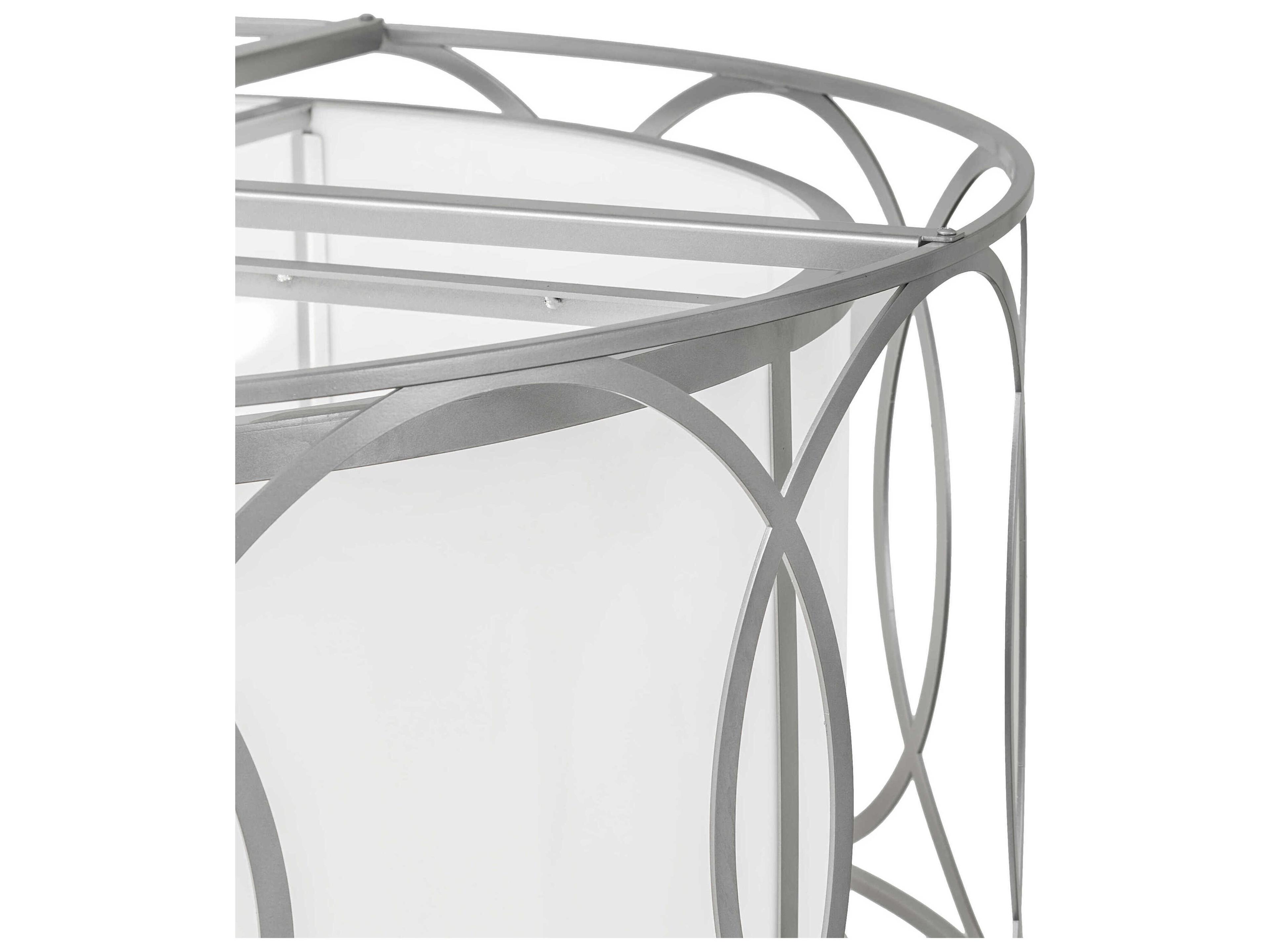 Meyda Cilindro 4-Light Nickel Drum Pendant