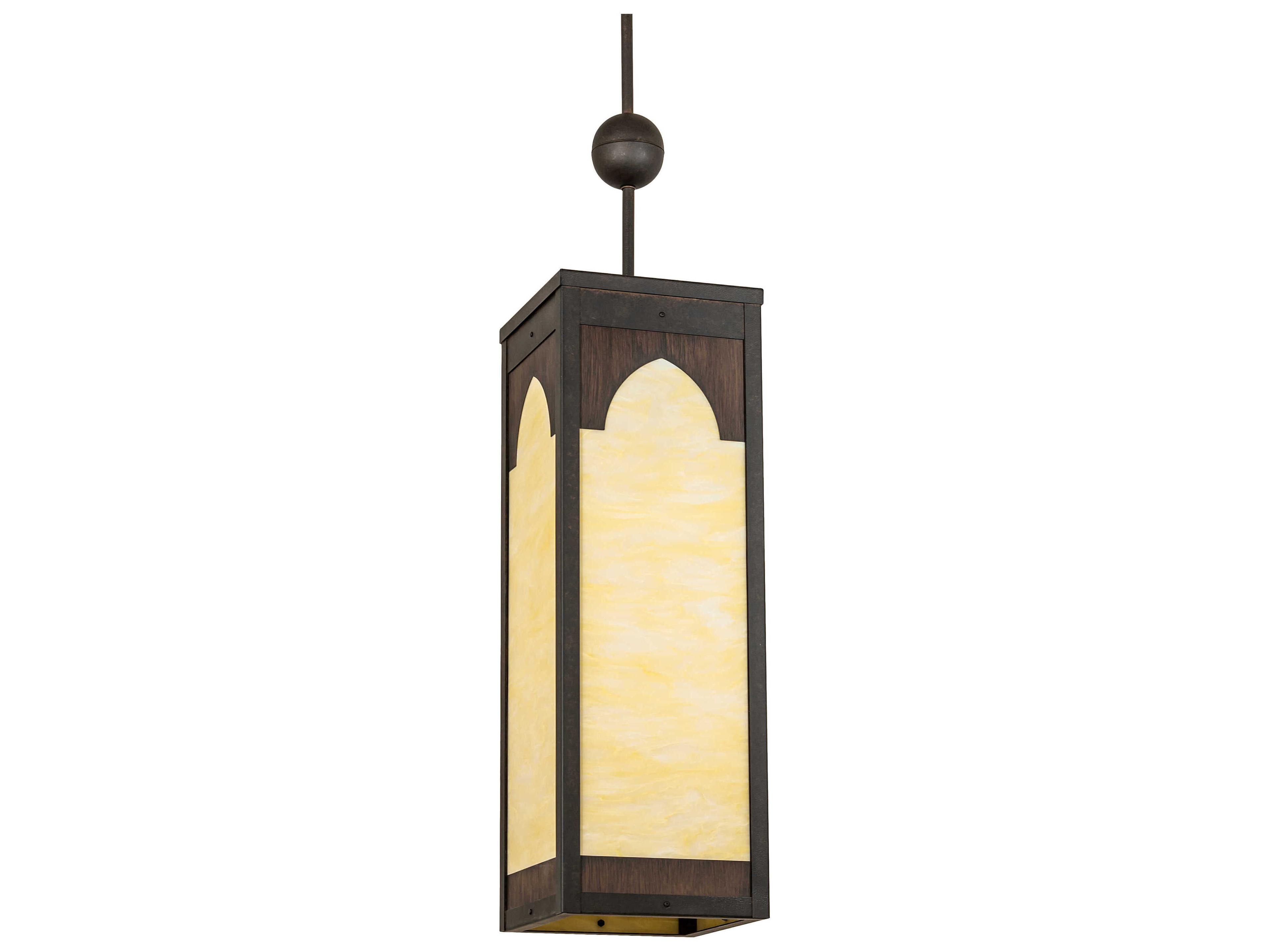 Meyda Chestnut Classic Rust Bronze LED Geometric Pendant