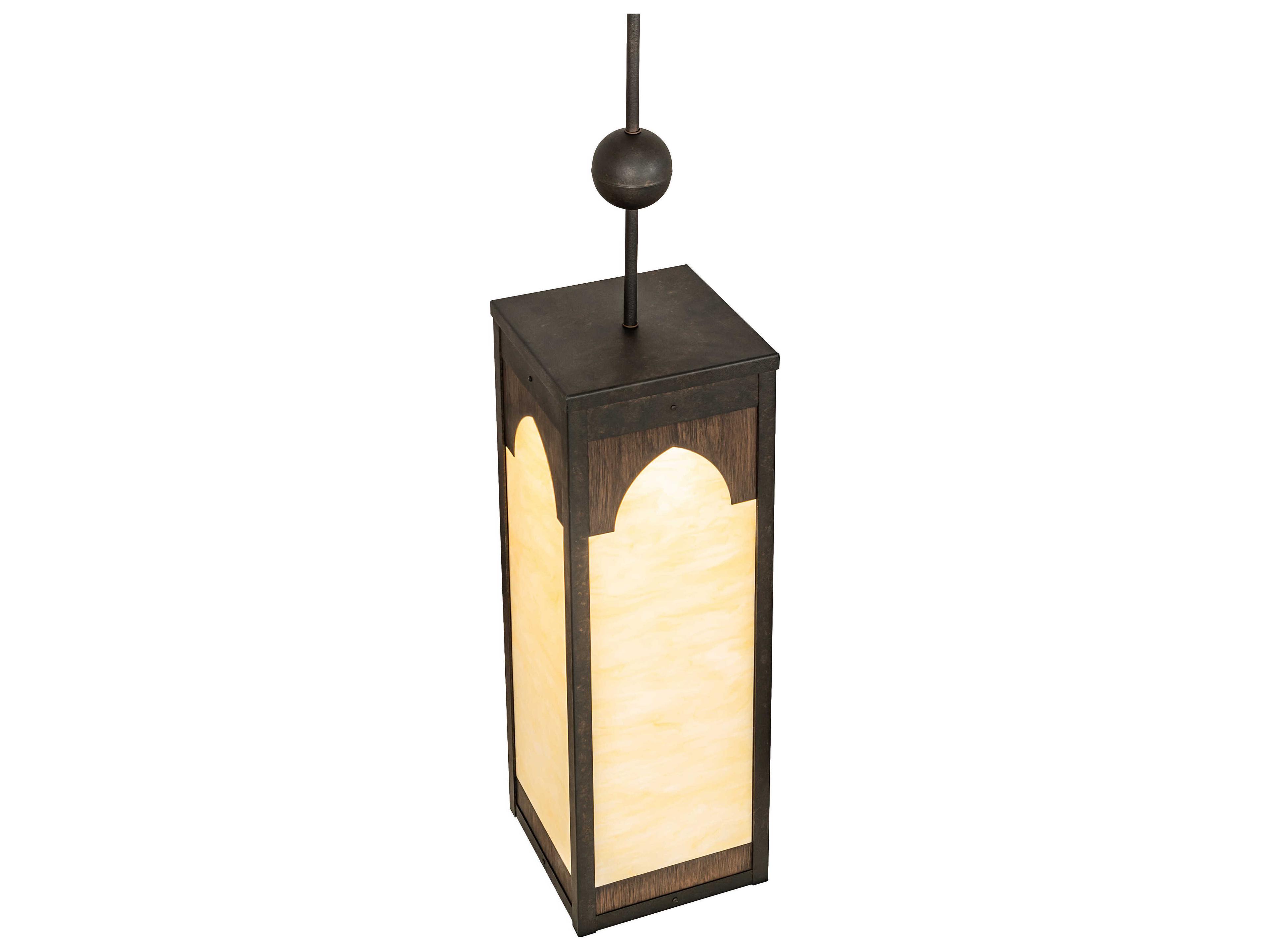 Meyda Chestnut Classic Rust Bronze LED Geometric Pendant
