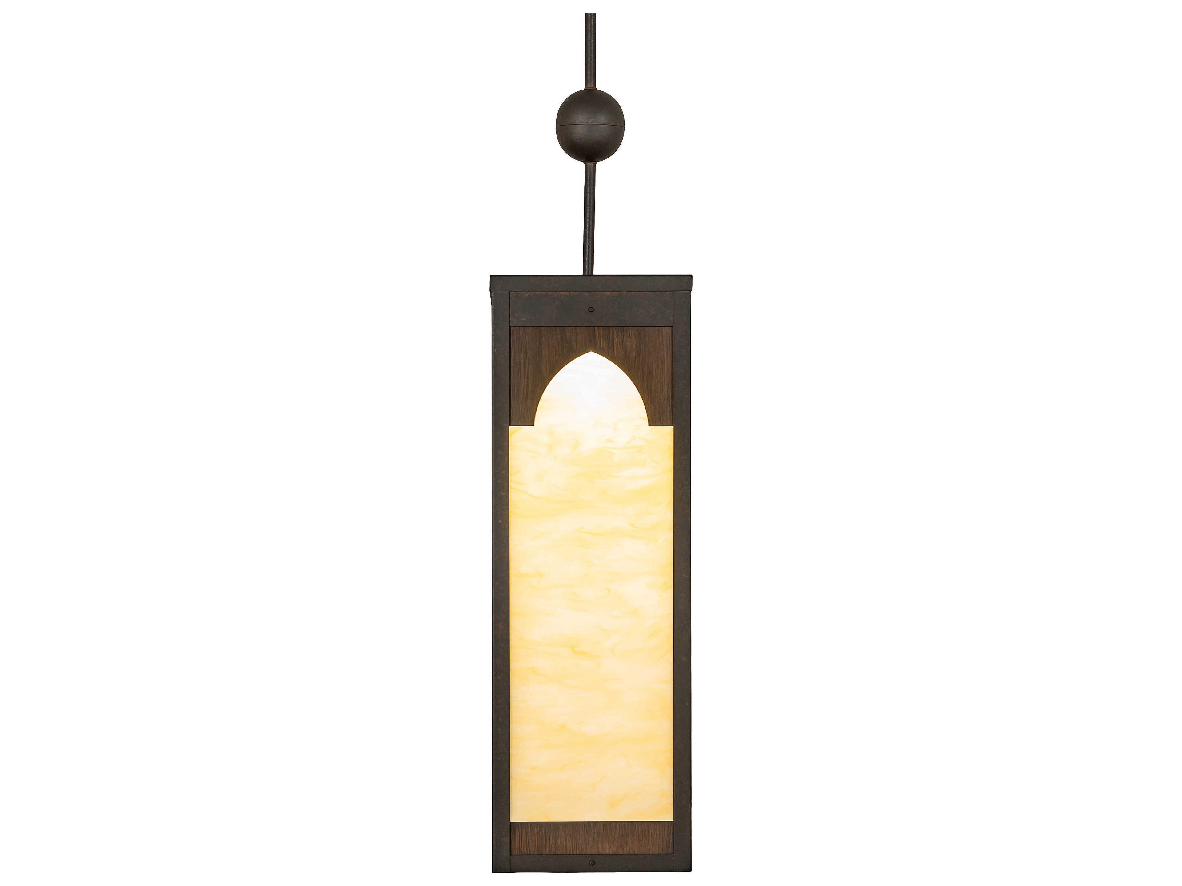 Meyda Chestnut Classic Rust Bronze LED Geometric Pendant