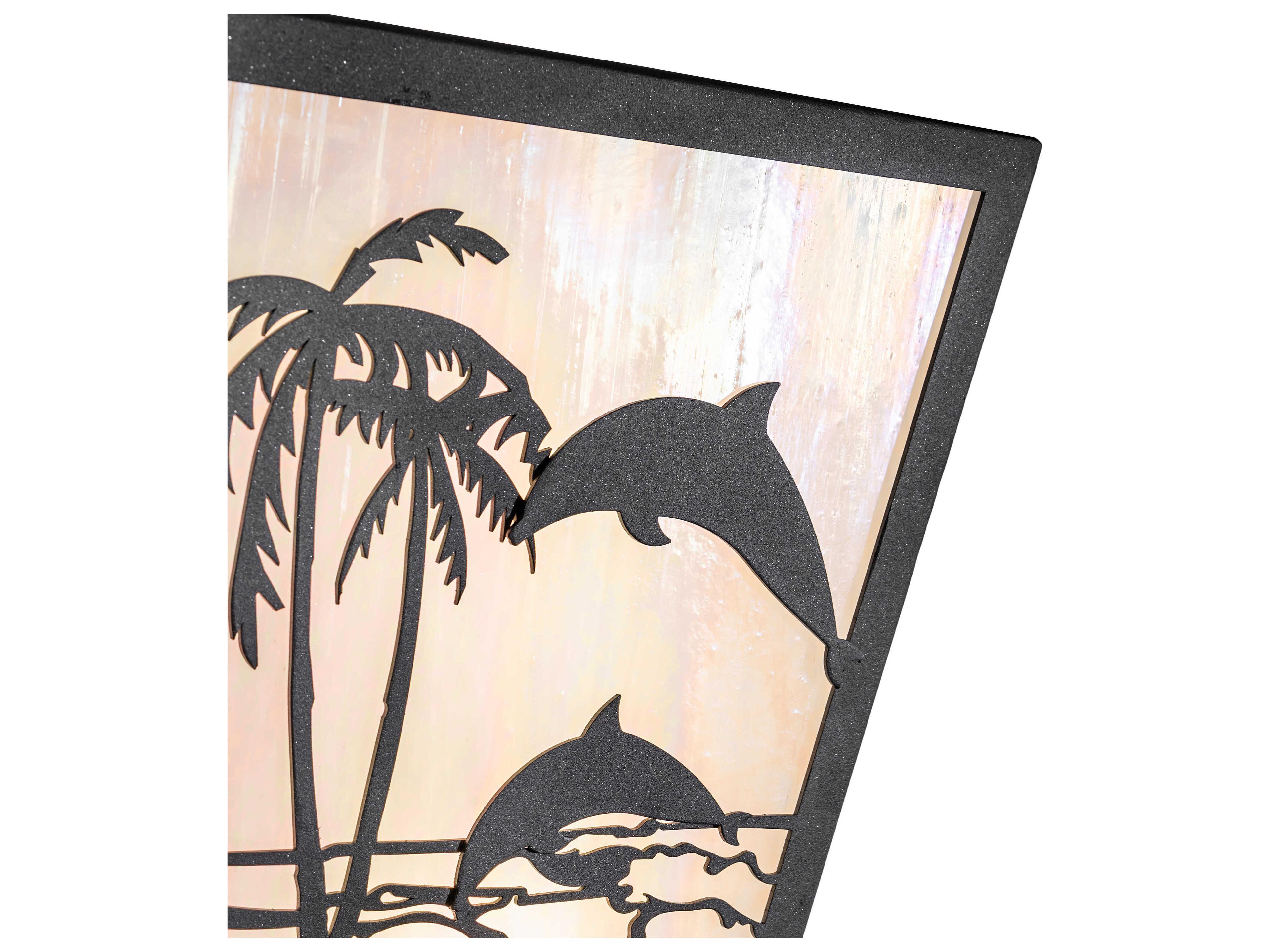 Meyda 2-Light Gunmetal Gray Glass Wall Sconce