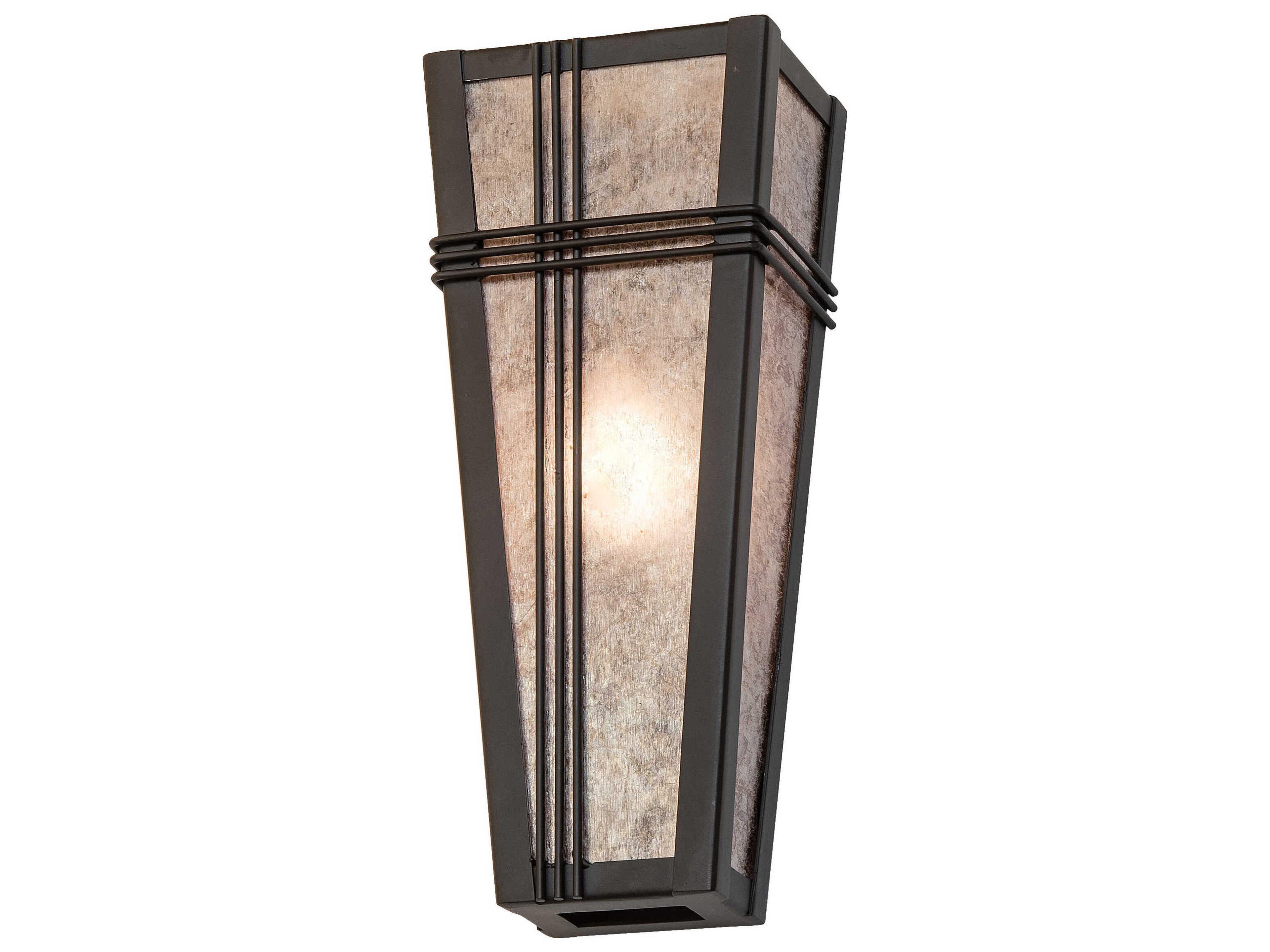 1-Light Craftsman Brown Oil Rubbed Bronze Glass Wall Sconce