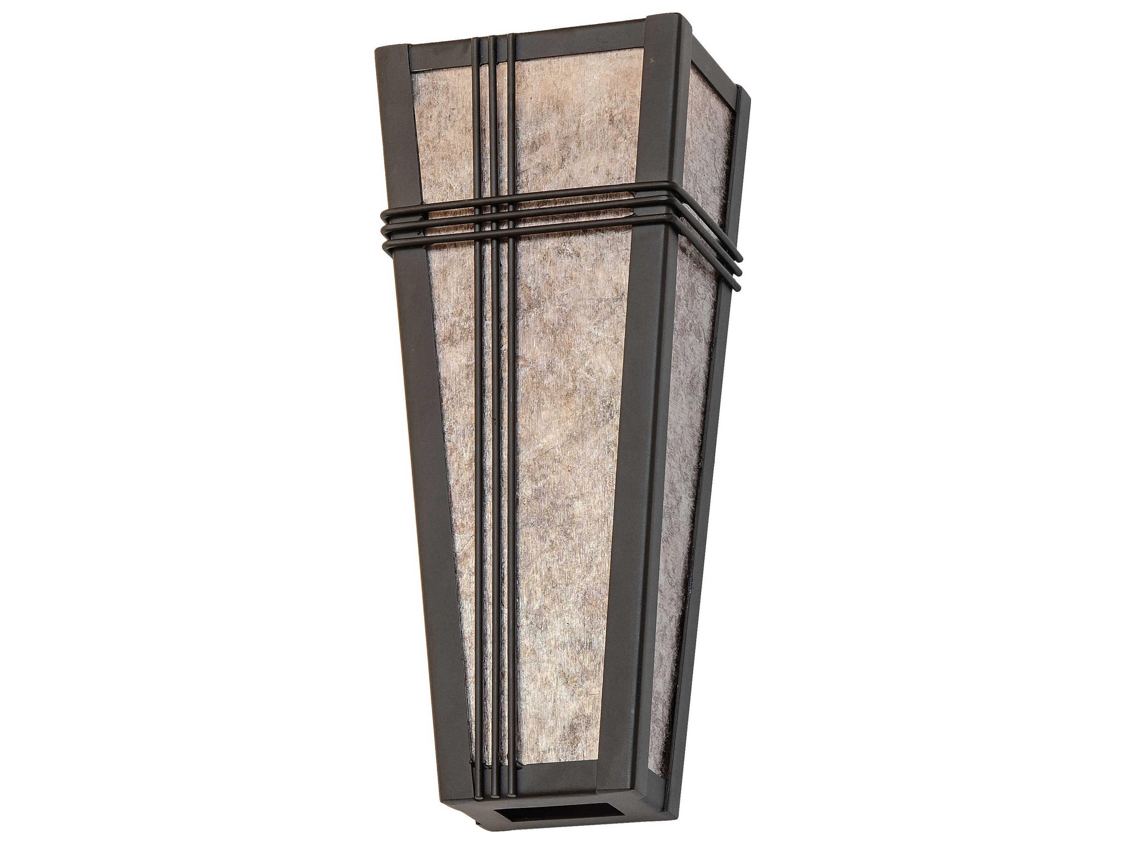 Meyda 1-Light Craftsman Brown Oil Rubbed Bronze Glass Wall Sconce