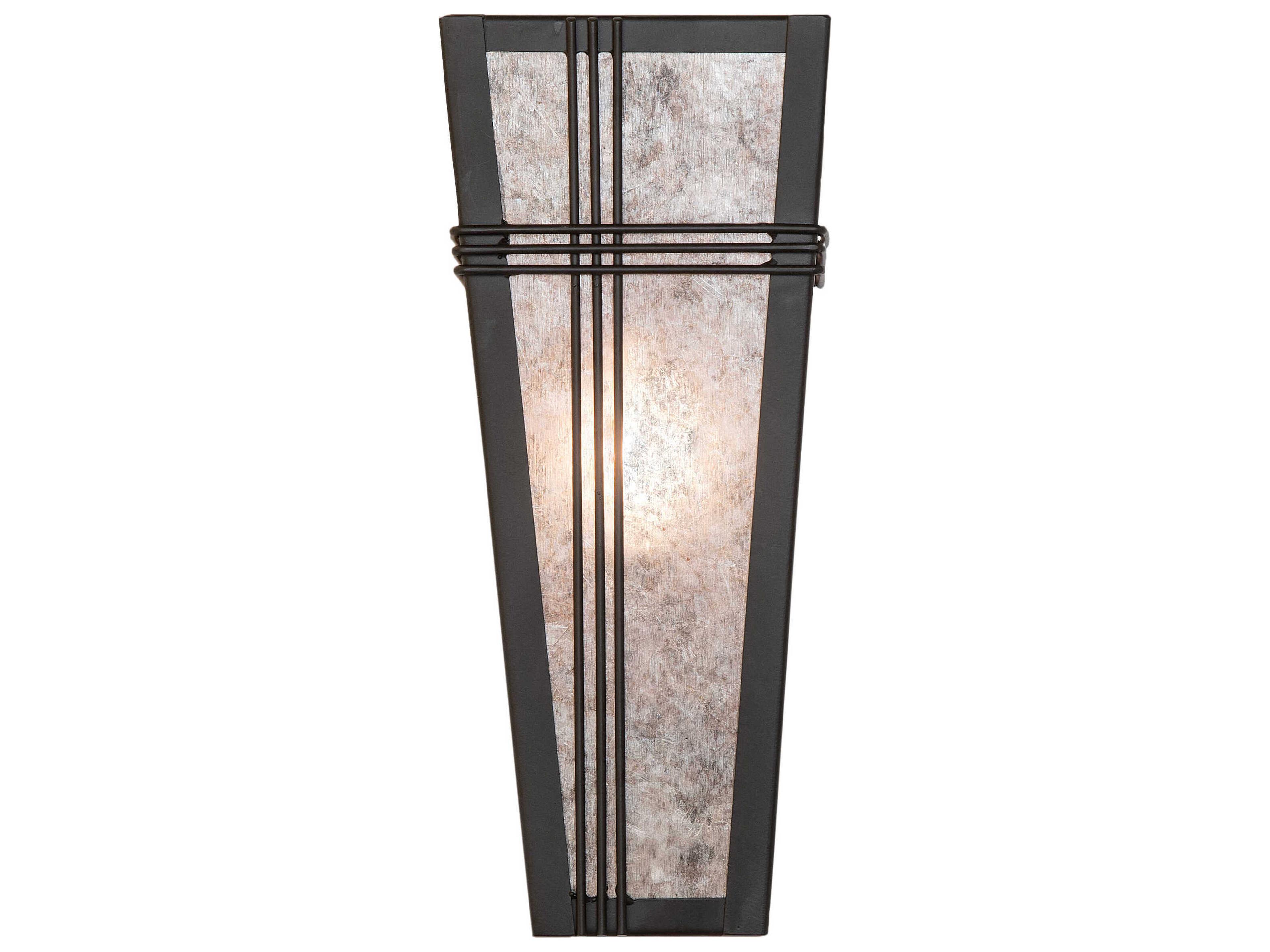 Meyda 1-Light Craftsman Brown Oil Rubbed Bronze Glass Wall Sconce