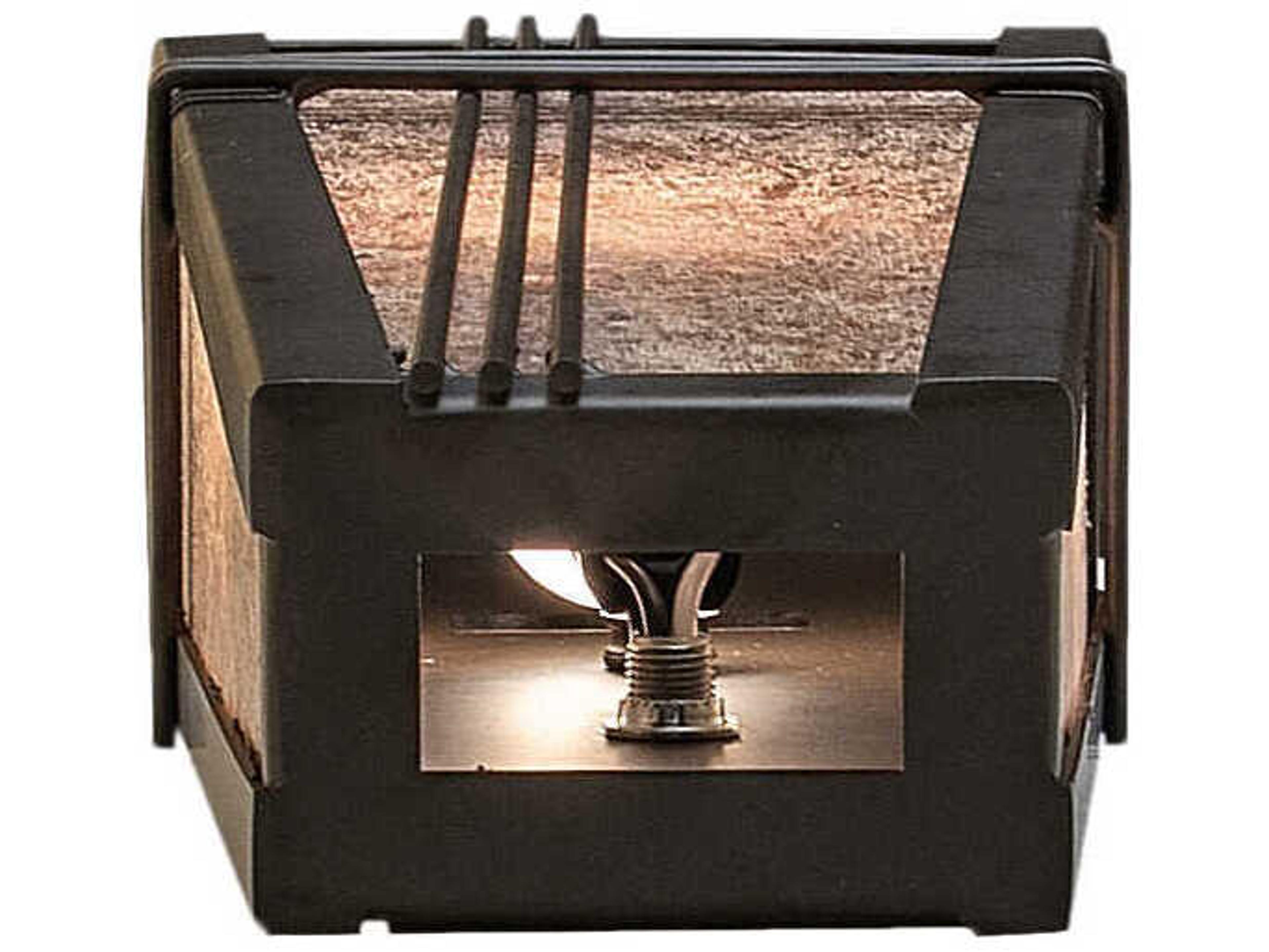 Meyda 1-Light Craftsman Brown Oil Rubbed Bronze Glass Wall Sconce