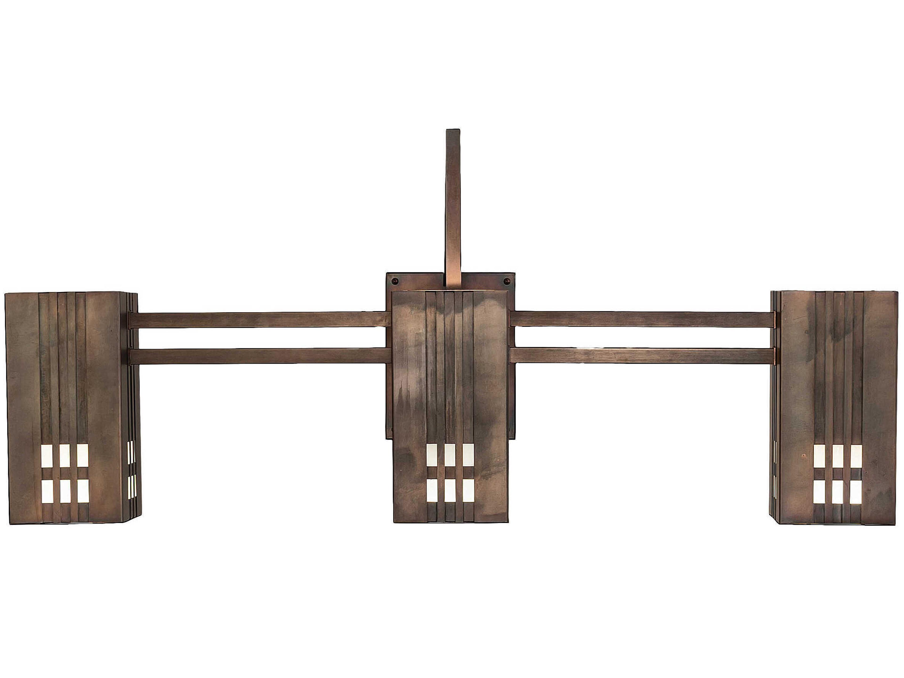 Meyda 3-Light Weathered Antique Brass Vanity Light