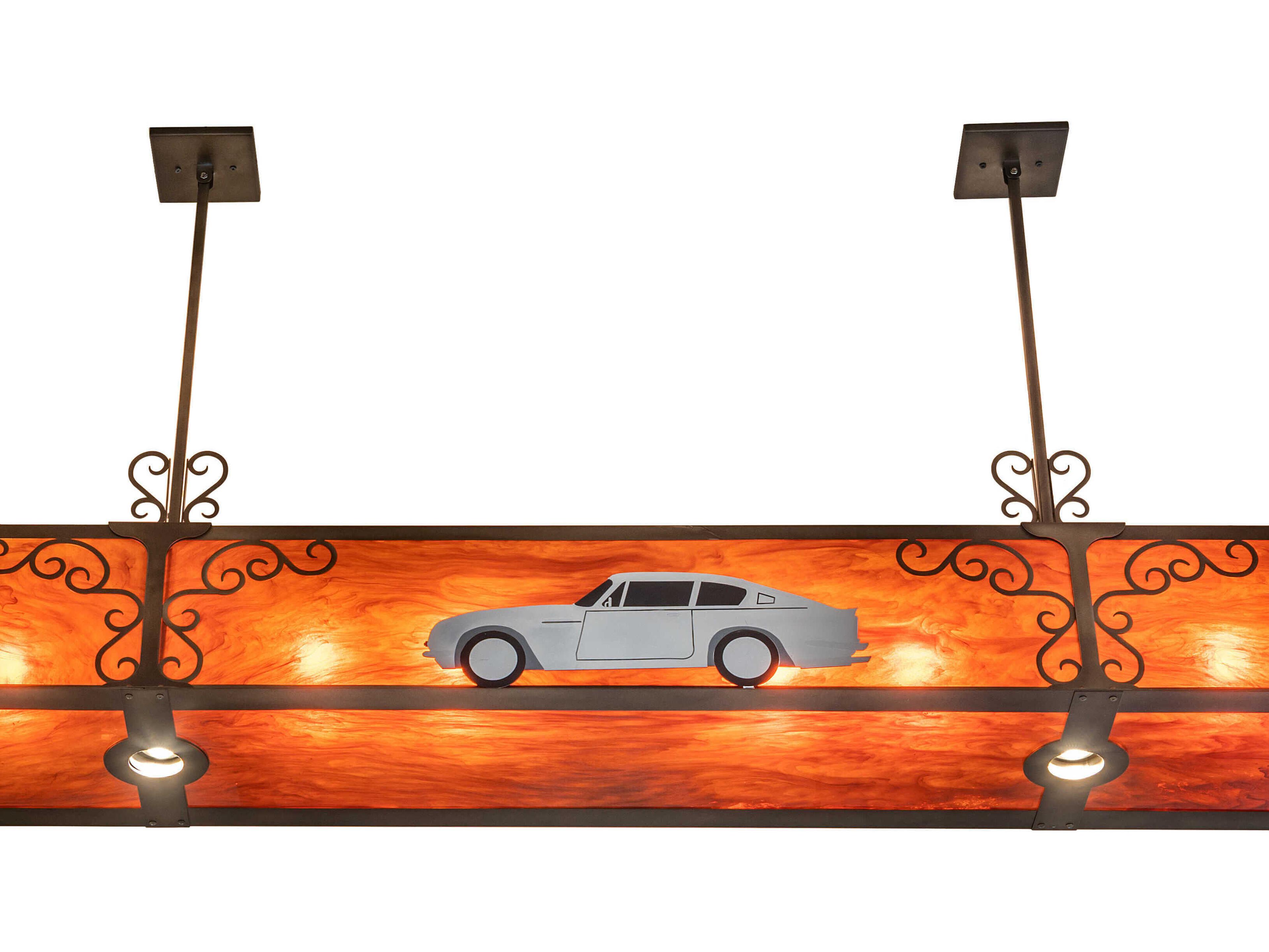 Meyda 29-Light Antique Copper Glass Island Pendant