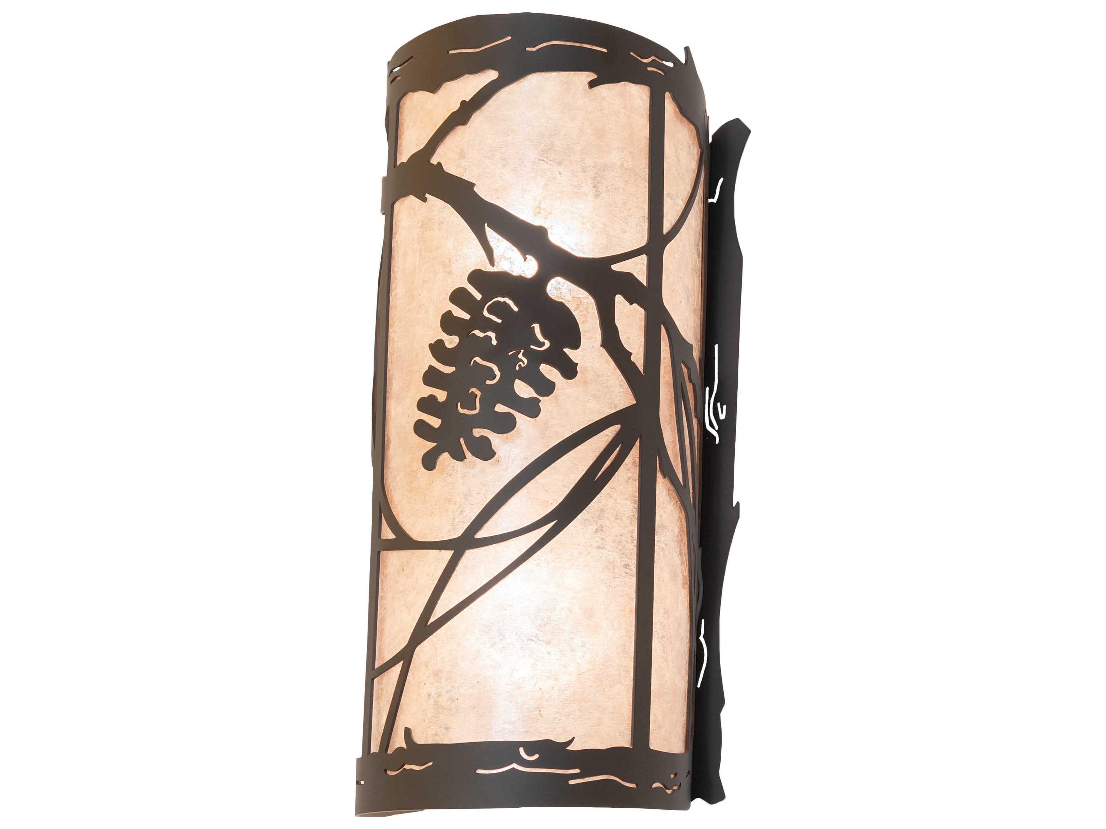 Whispering Pines 2-Light Oil Rubbed Bronze Glass Wall Sconce