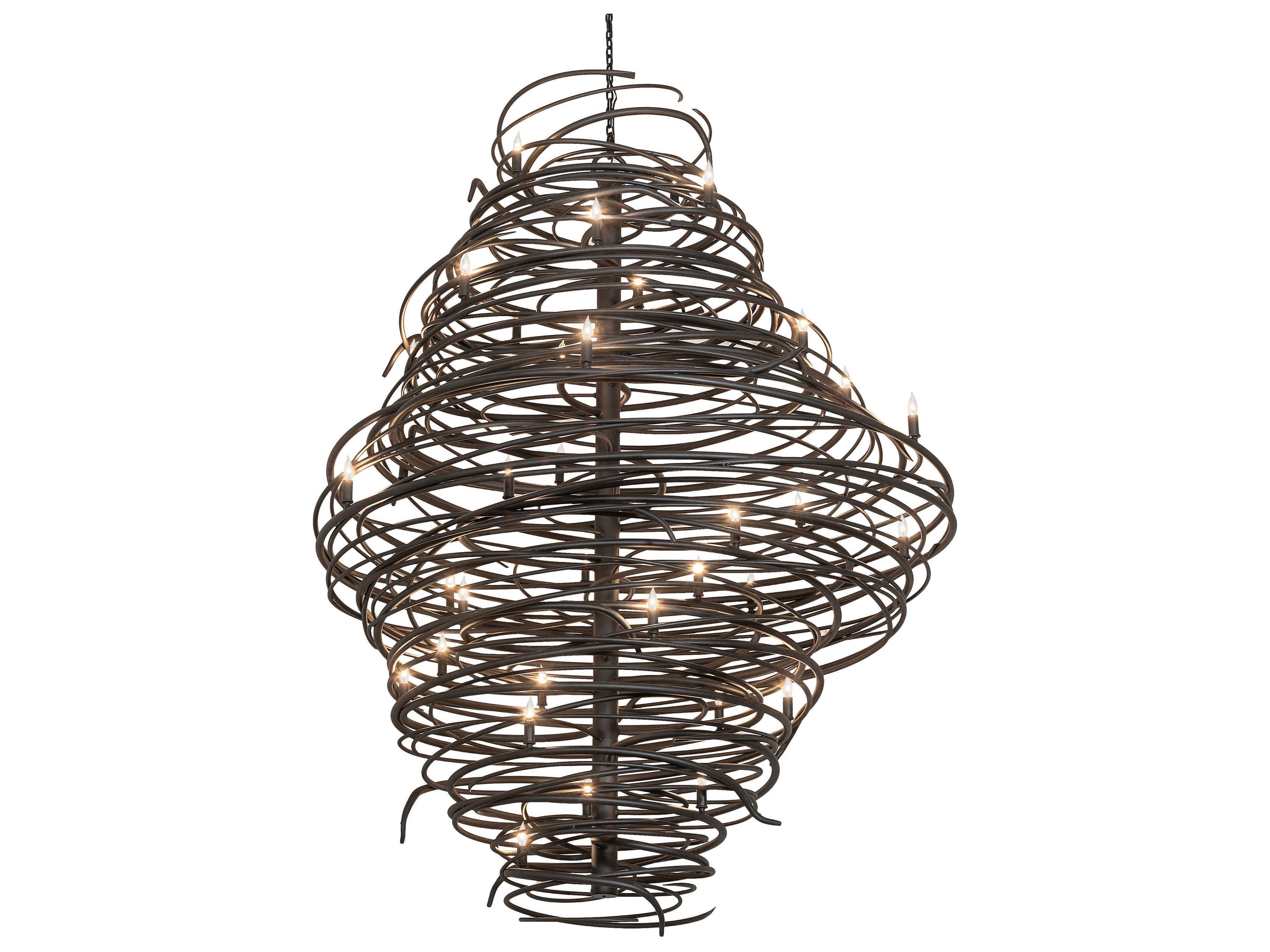 Cyclone 36-Light Black Chandelier