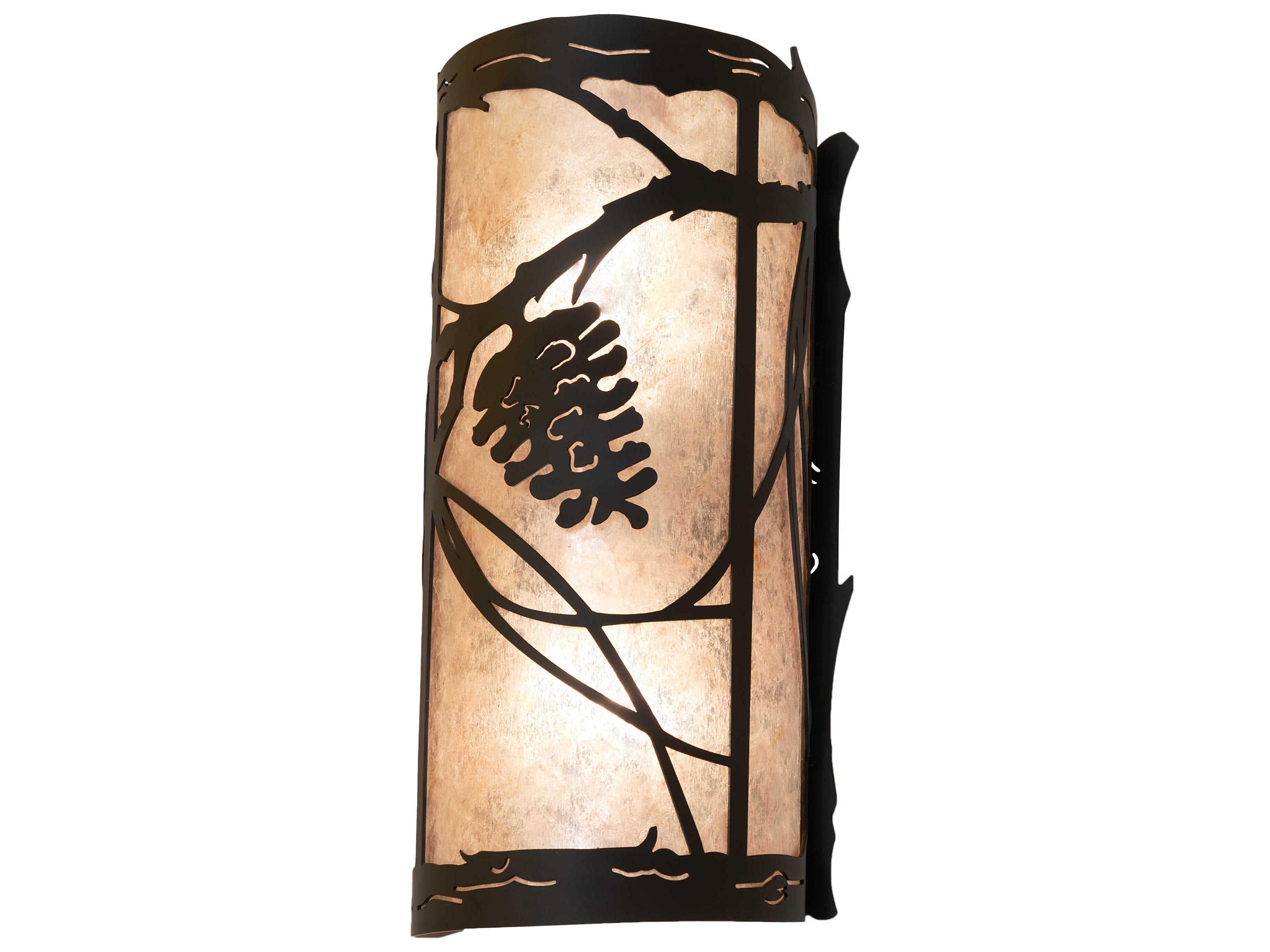 Whispering Pines 2-Light Oil Rubbed Bronze Glass Wall Sconce