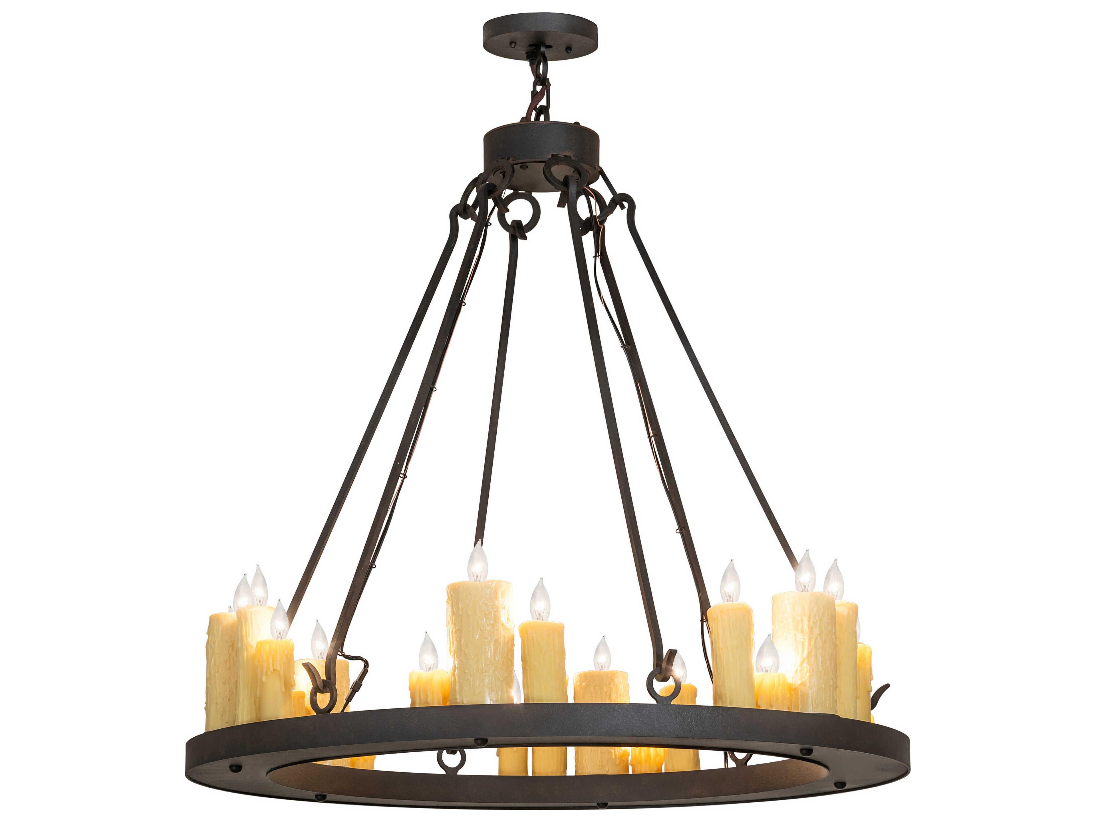 Deina 24-Light Chestnut Brown Candelabra Chandelier