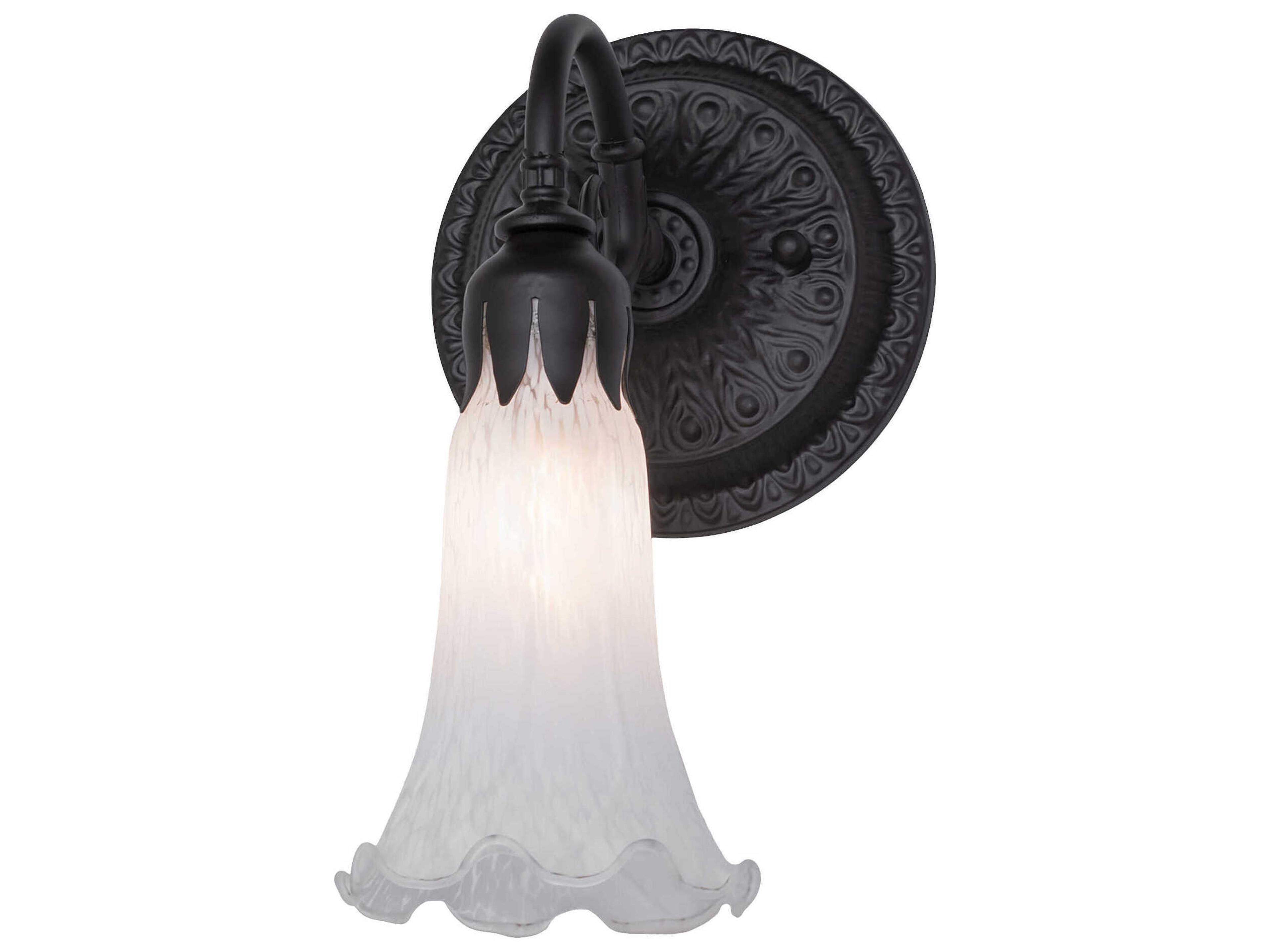 Pond Lily 1-Light Oil Rubbed Bronze Glass Wall Sconce