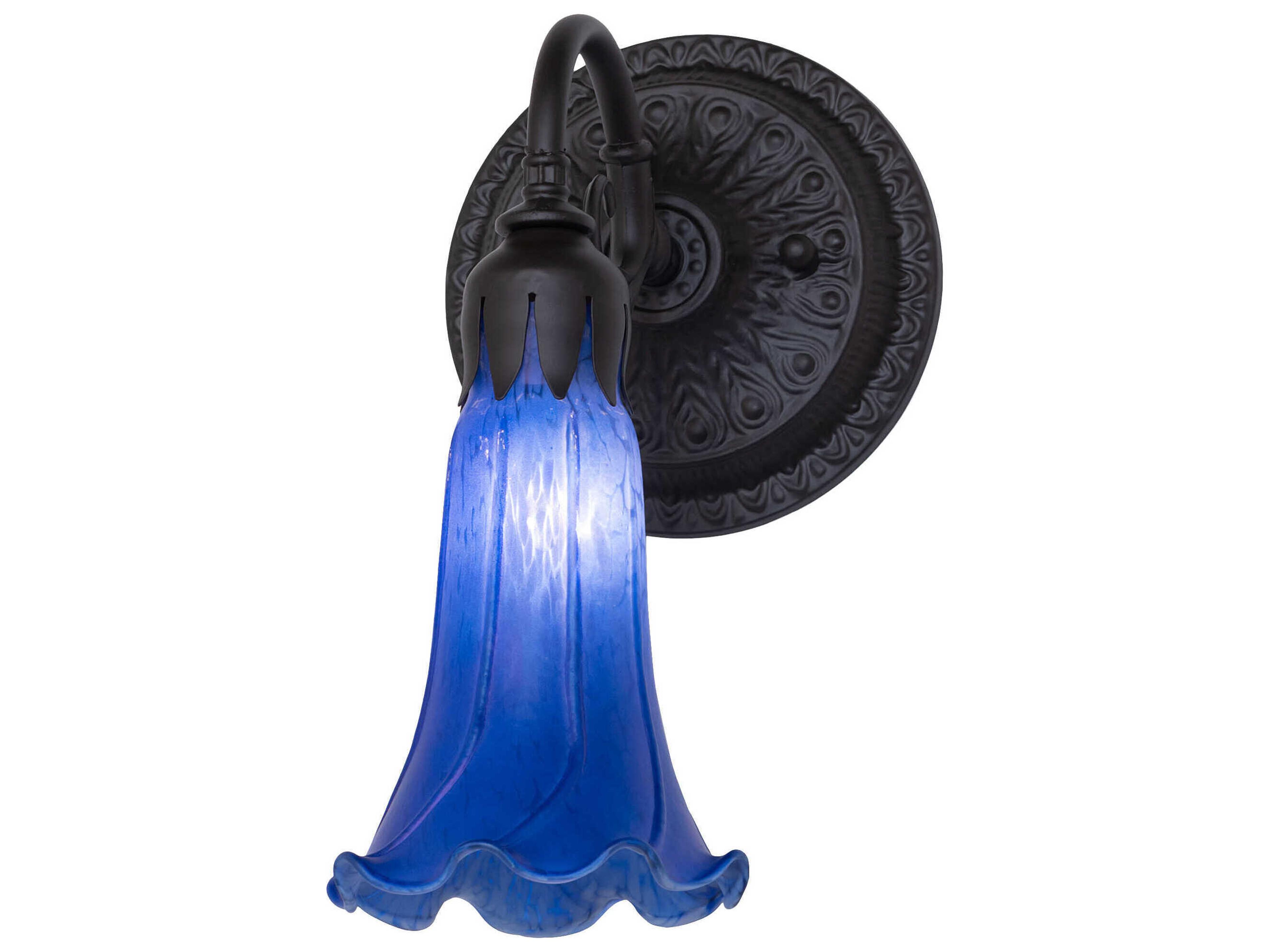 Pond Lily 1-Light Oil Rubbed Bronze Glass Wall Sconce