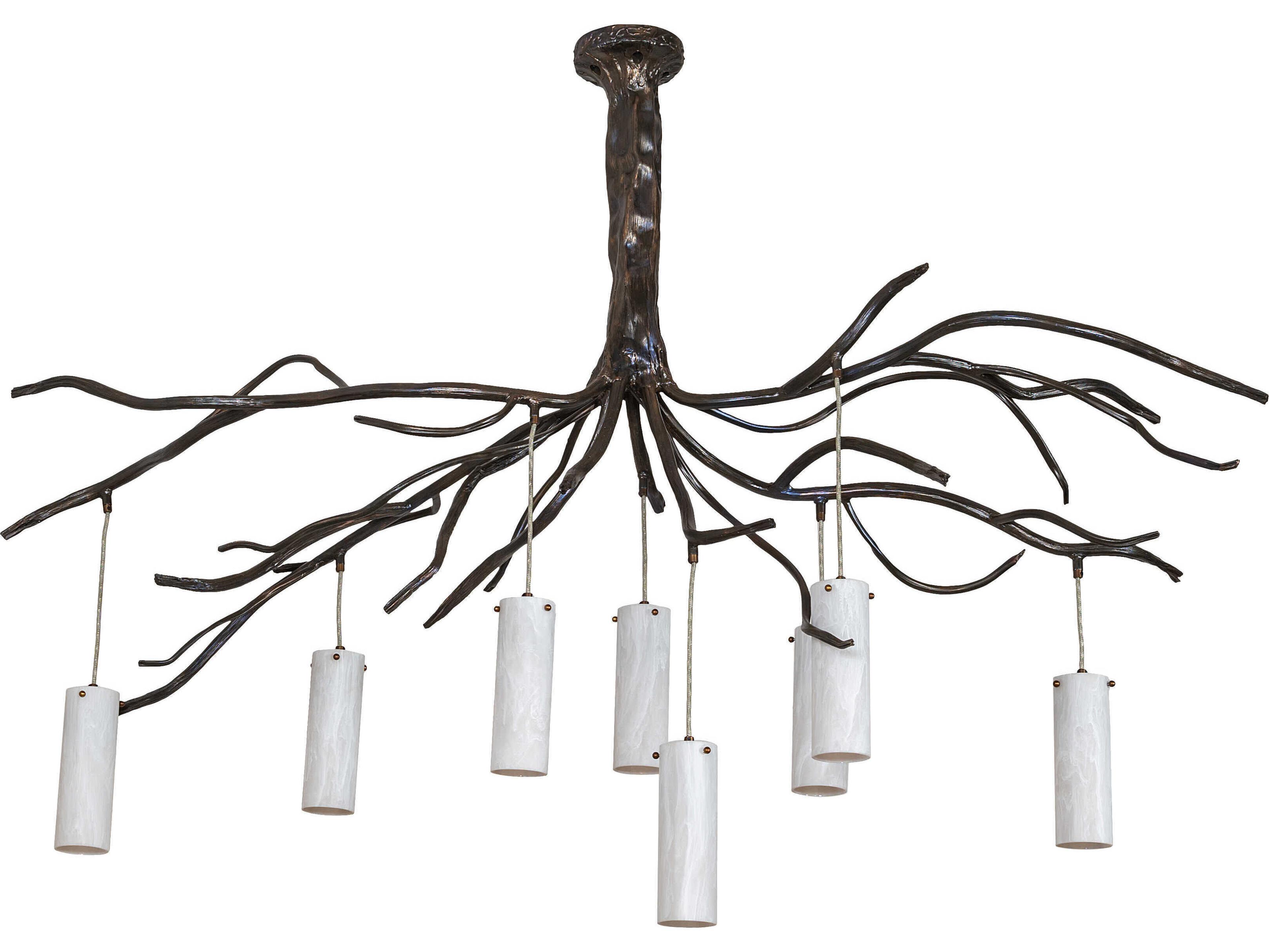 Meyda Winter Solstice 8-Light Dark Burnished Antique Copper Island Pendant