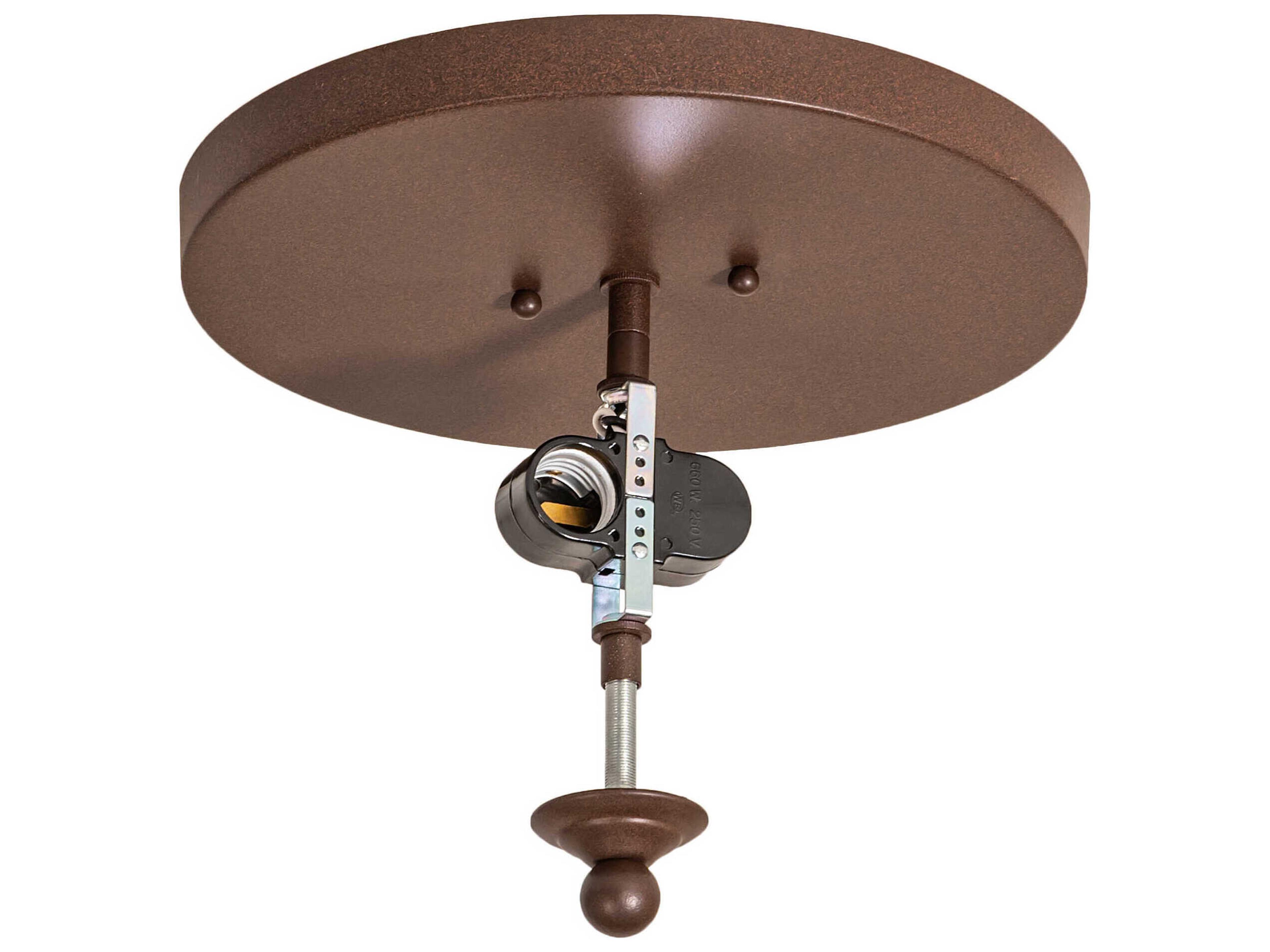 Meyda 2-Light Brown Glass Flush Mount