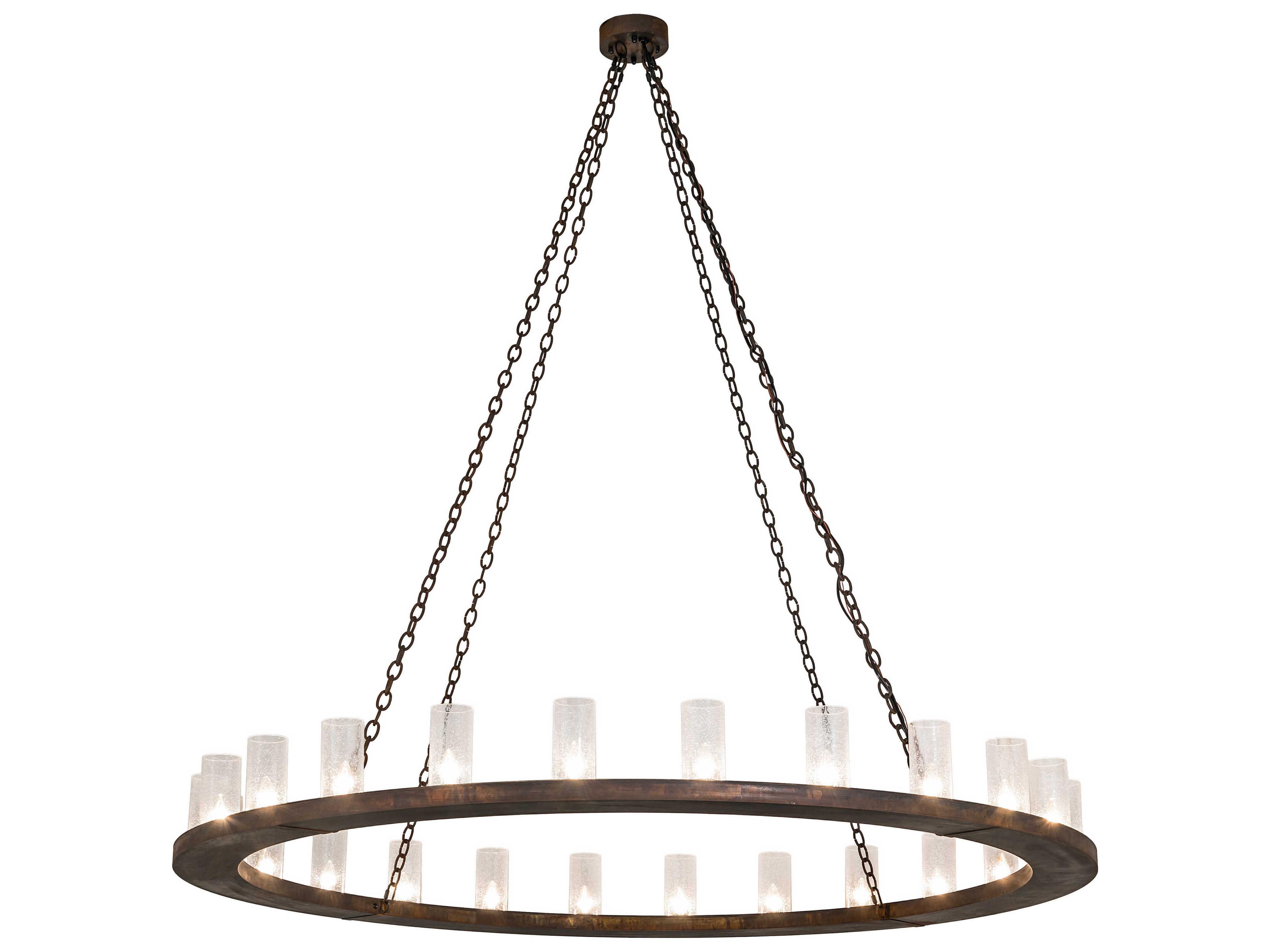 Loxley 24-Light Blackened Steel Cylinder Chandelier