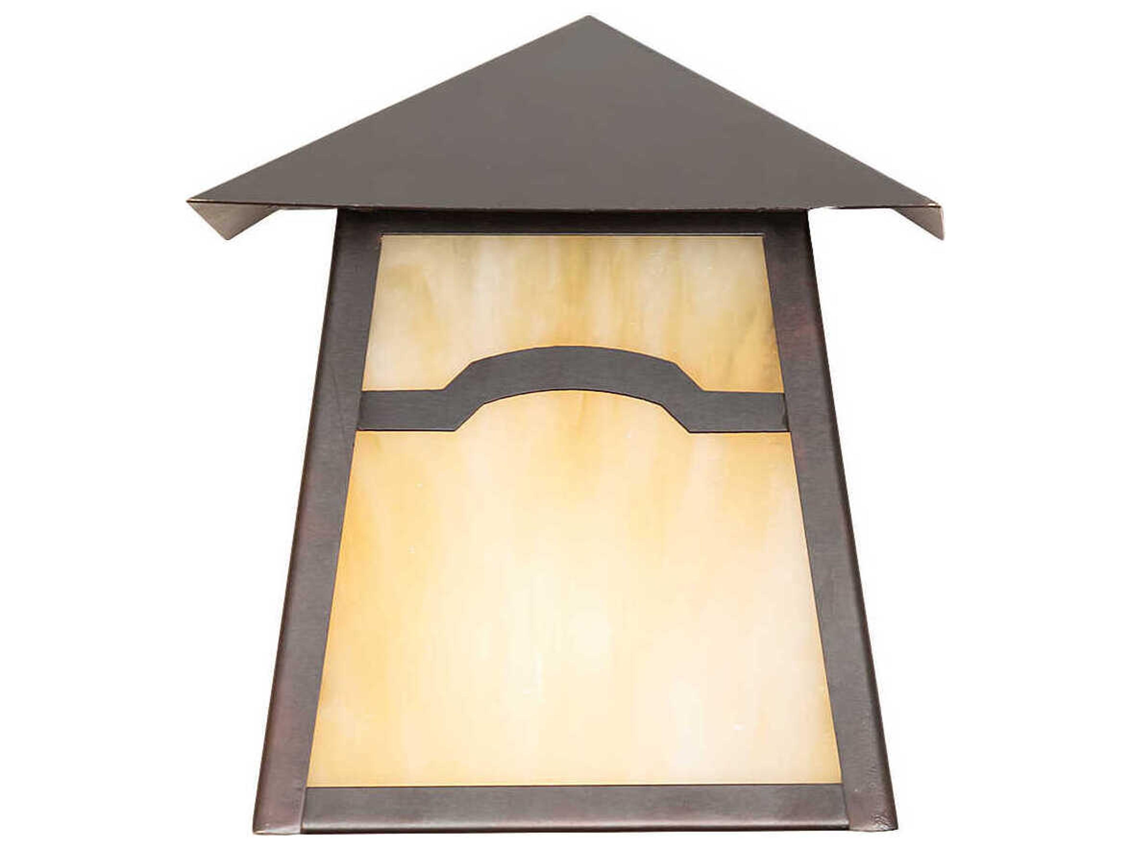 Meyda 1-Light Craftsman Brown Glass Wall Sconce