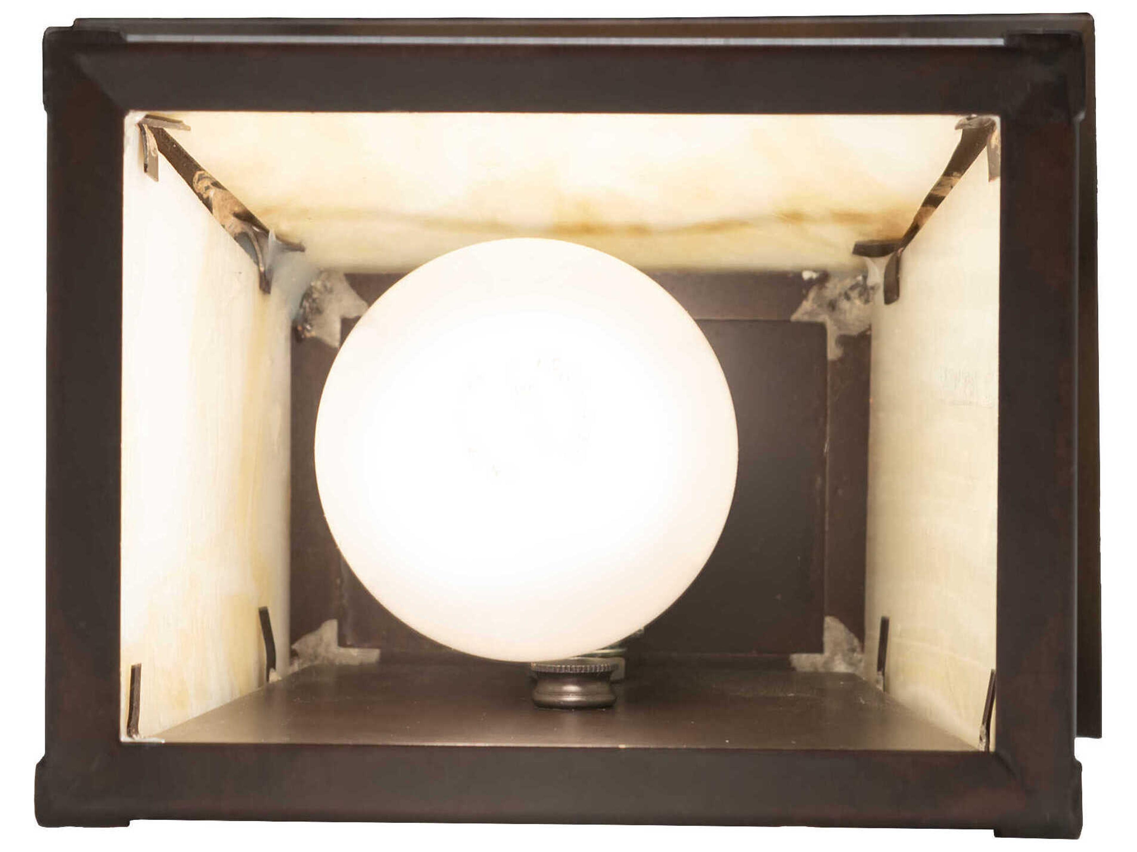 Meyda 1-Light Craftsman Brown Glass Wall Sconce