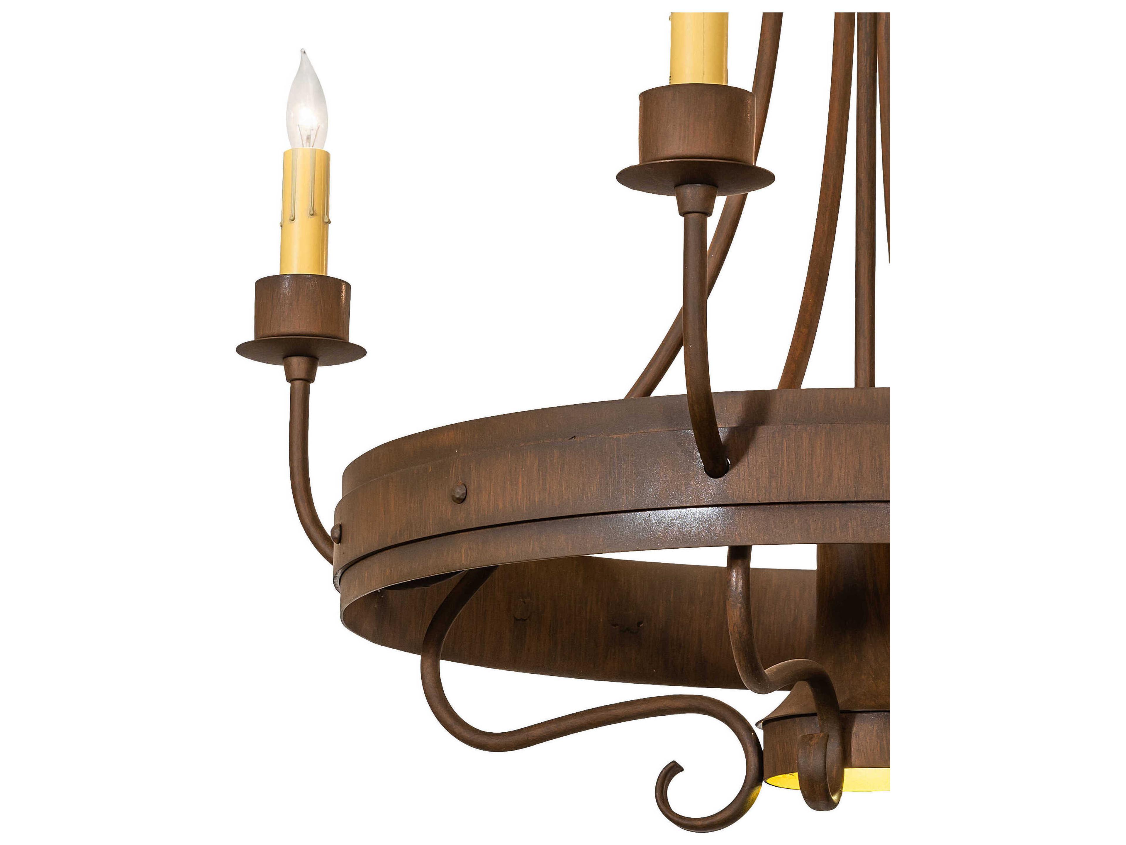 Meyda 4-Light Rustic Iron Bronze Chandelier