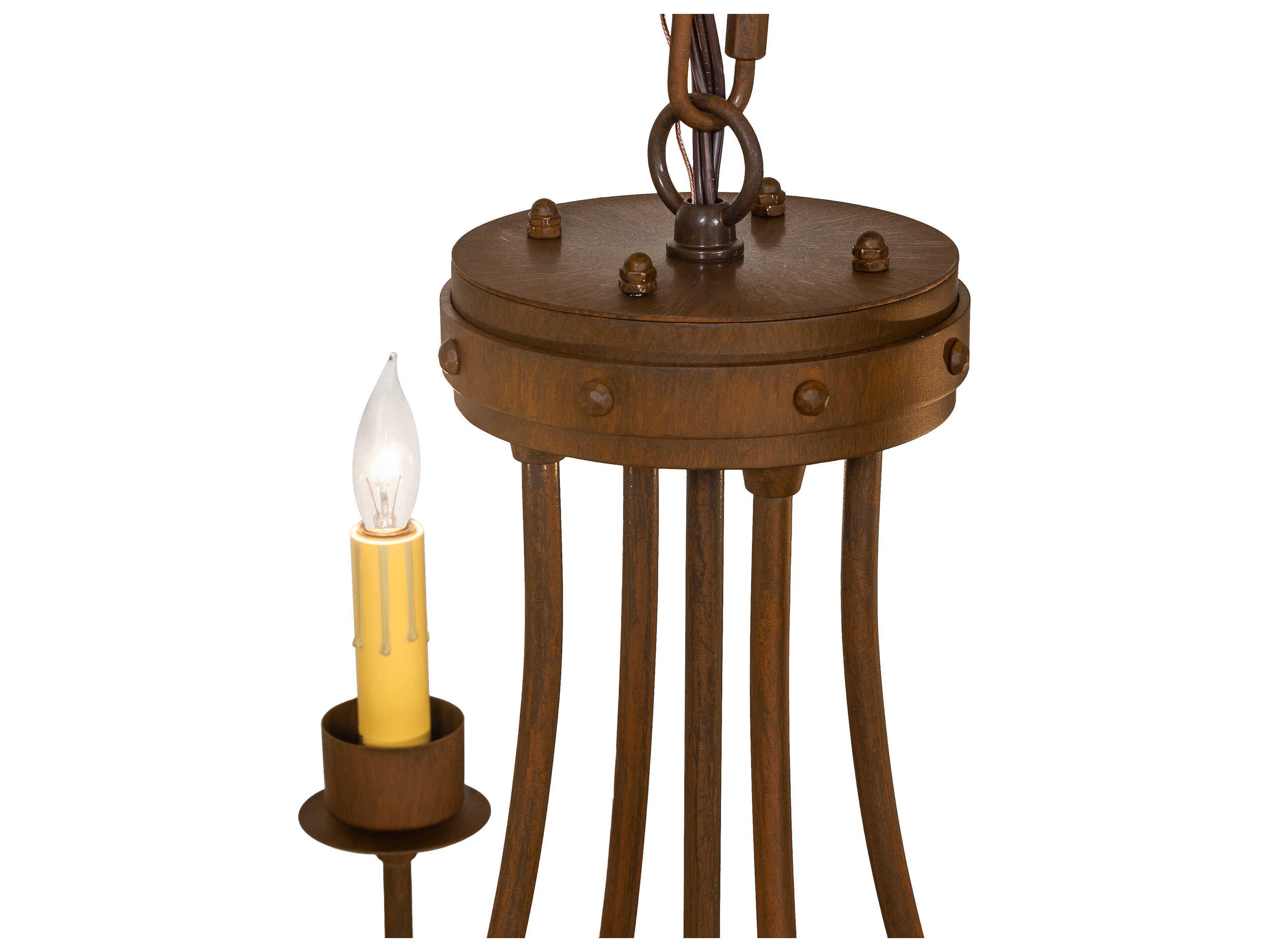 Meyda 4-Light Rustic Iron Bronze Chandelier