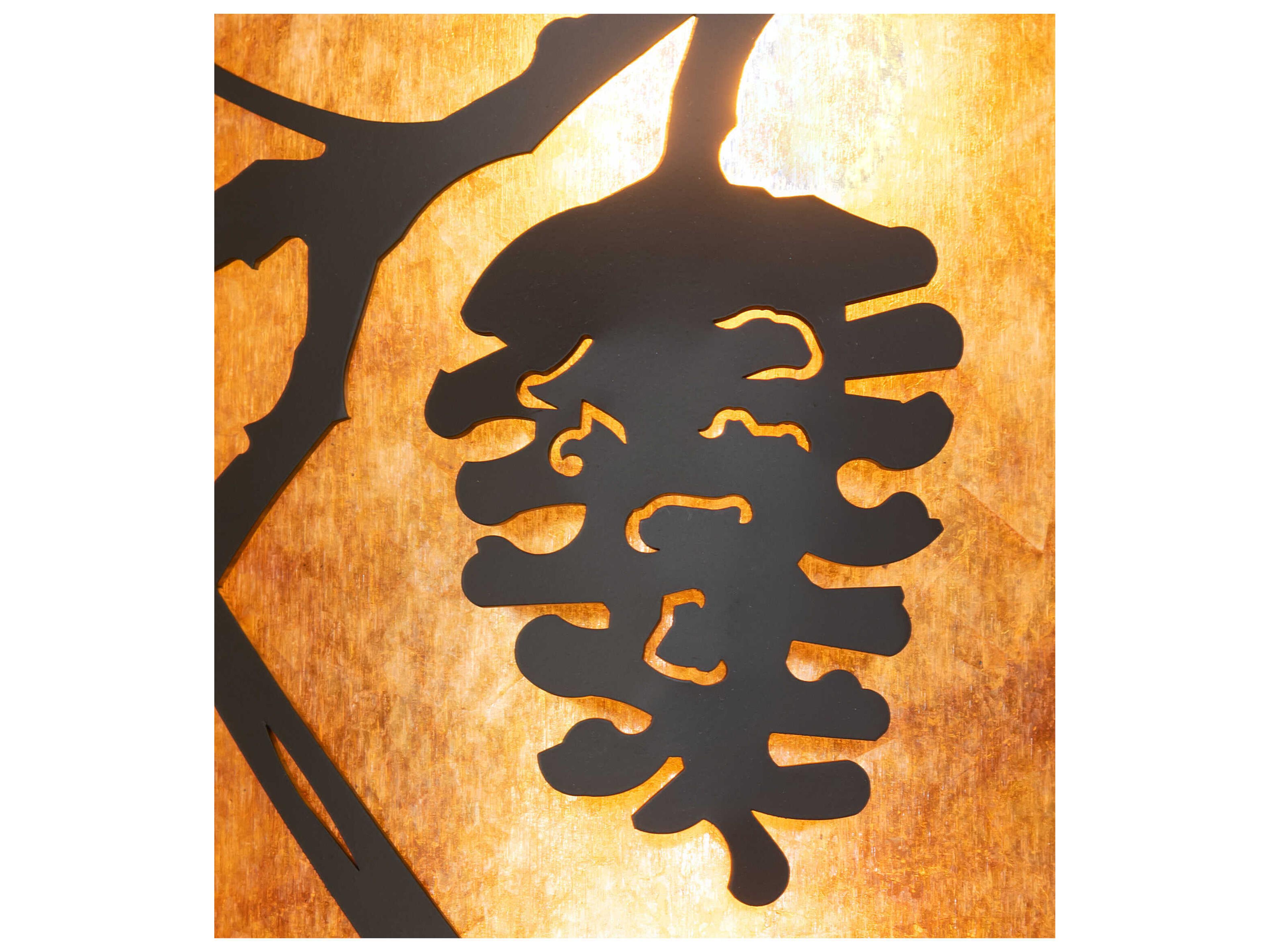 Meyda Whispering Pines 2-Light Oil Rubbed Bronze Glass Wall Sconce