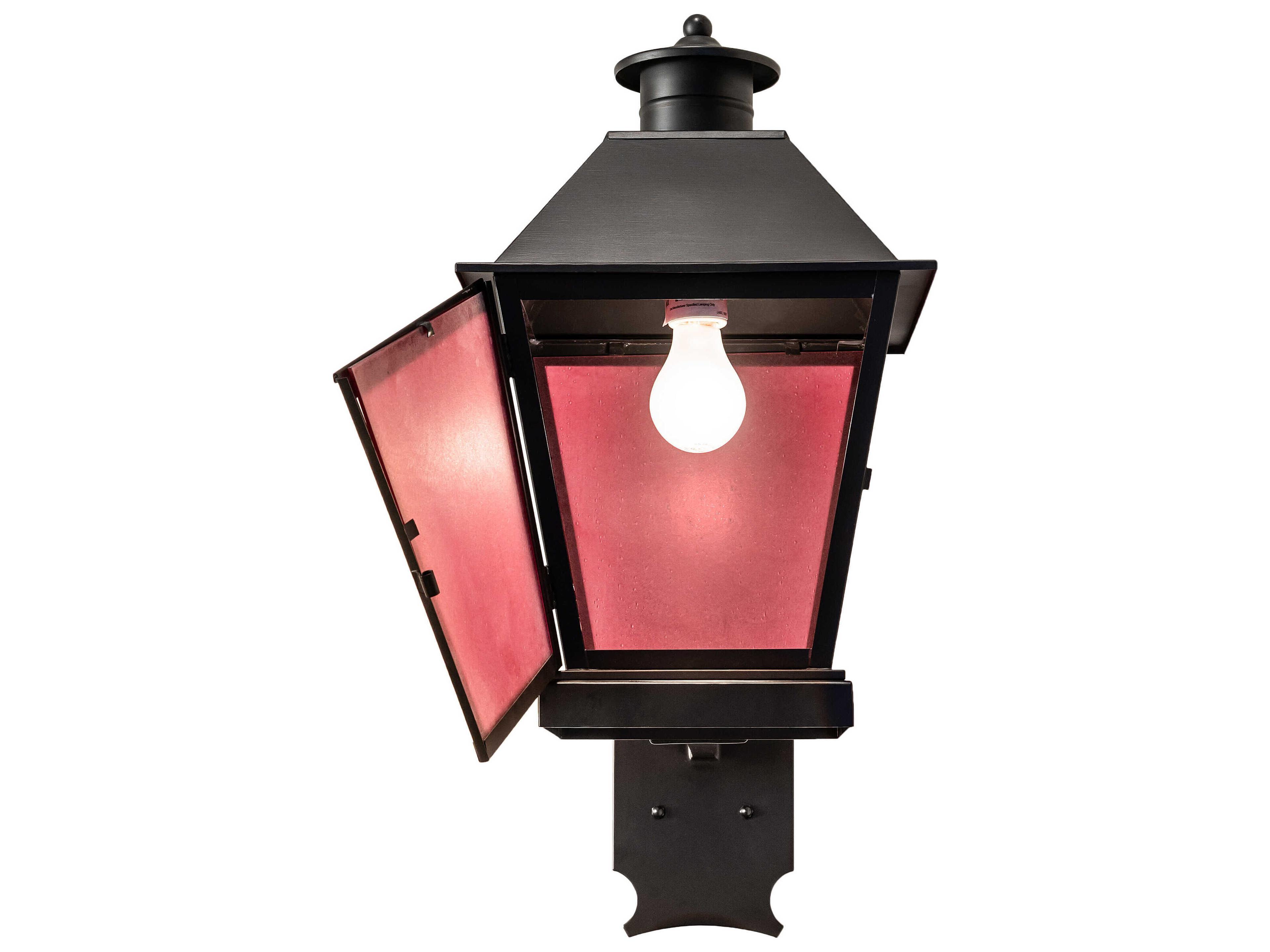 Meyda Stafford 1 - Light Outdoor Wall Light with Frosted Amethyst Shade