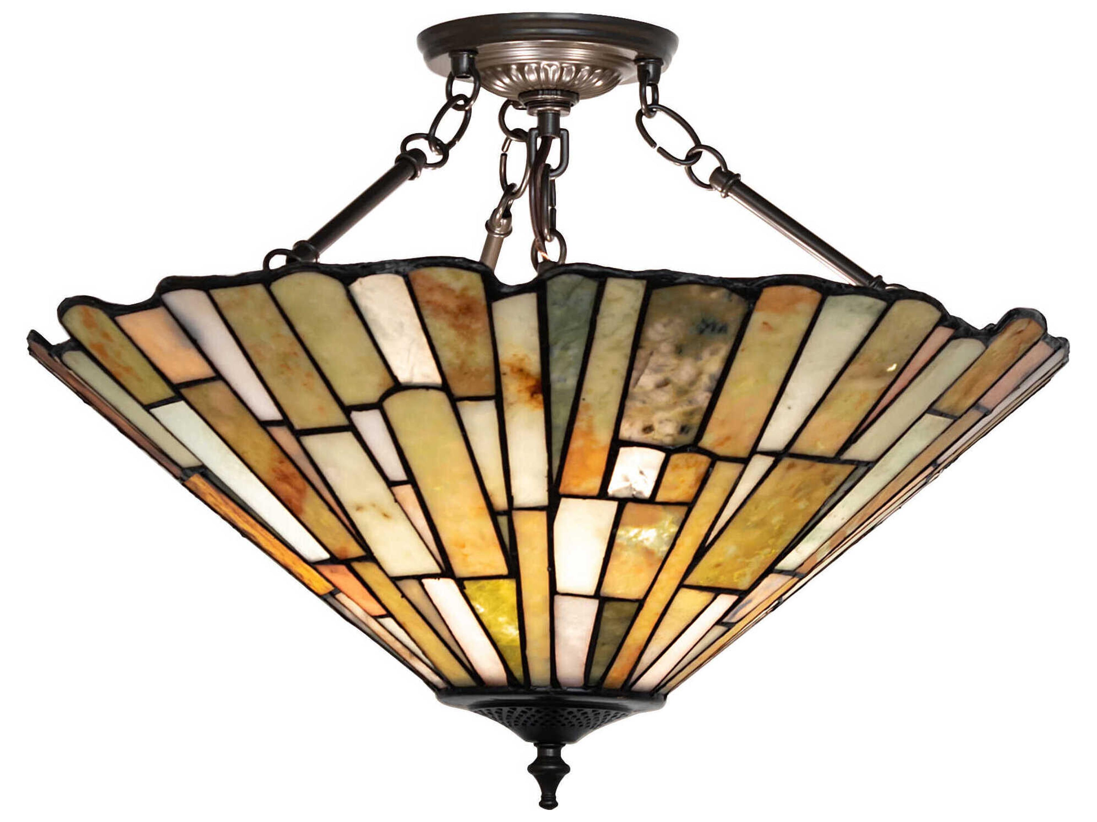 Delta Jadestone 3-Light Timeless Bronze Semi Flush Mount