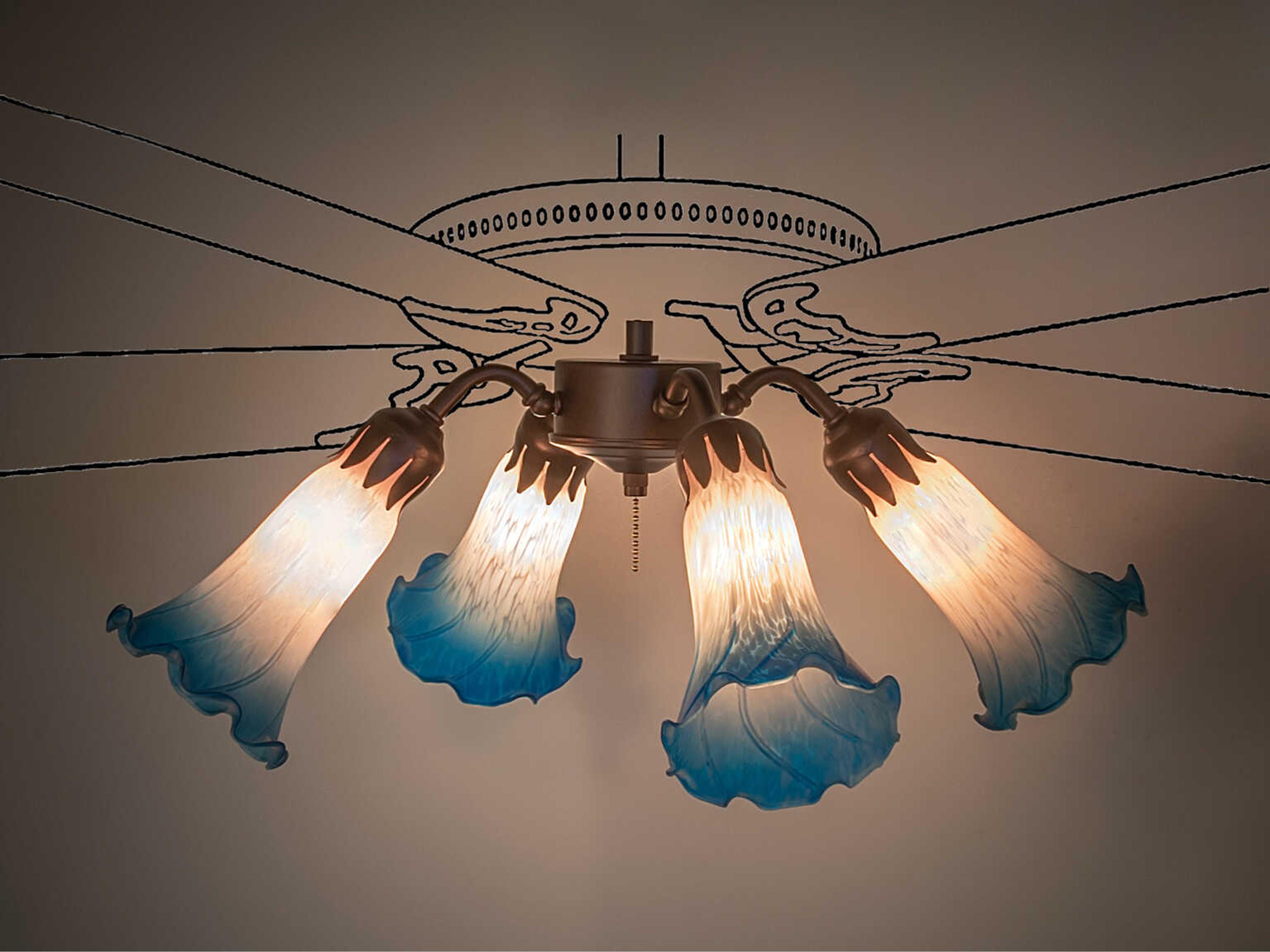 Meyda Pond Lily 4 - Light Fan Kit