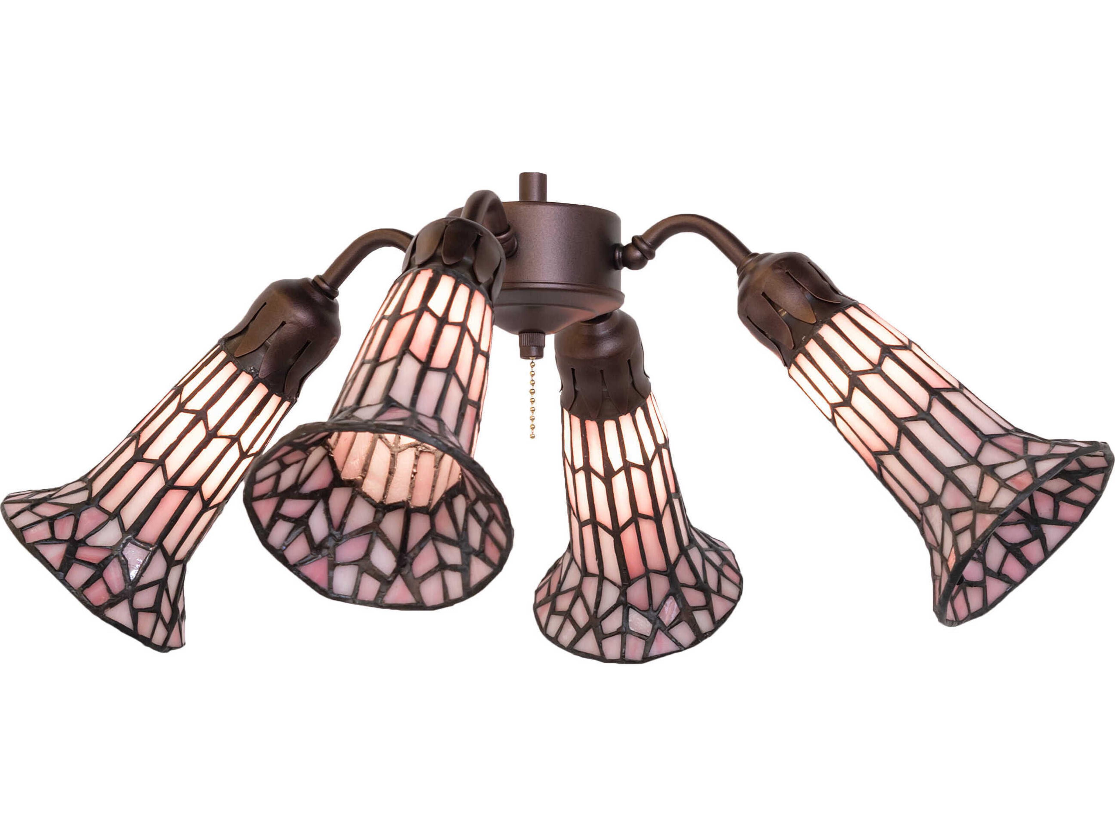 Stained Glass Pond Lily 4 - Light Fan Kit