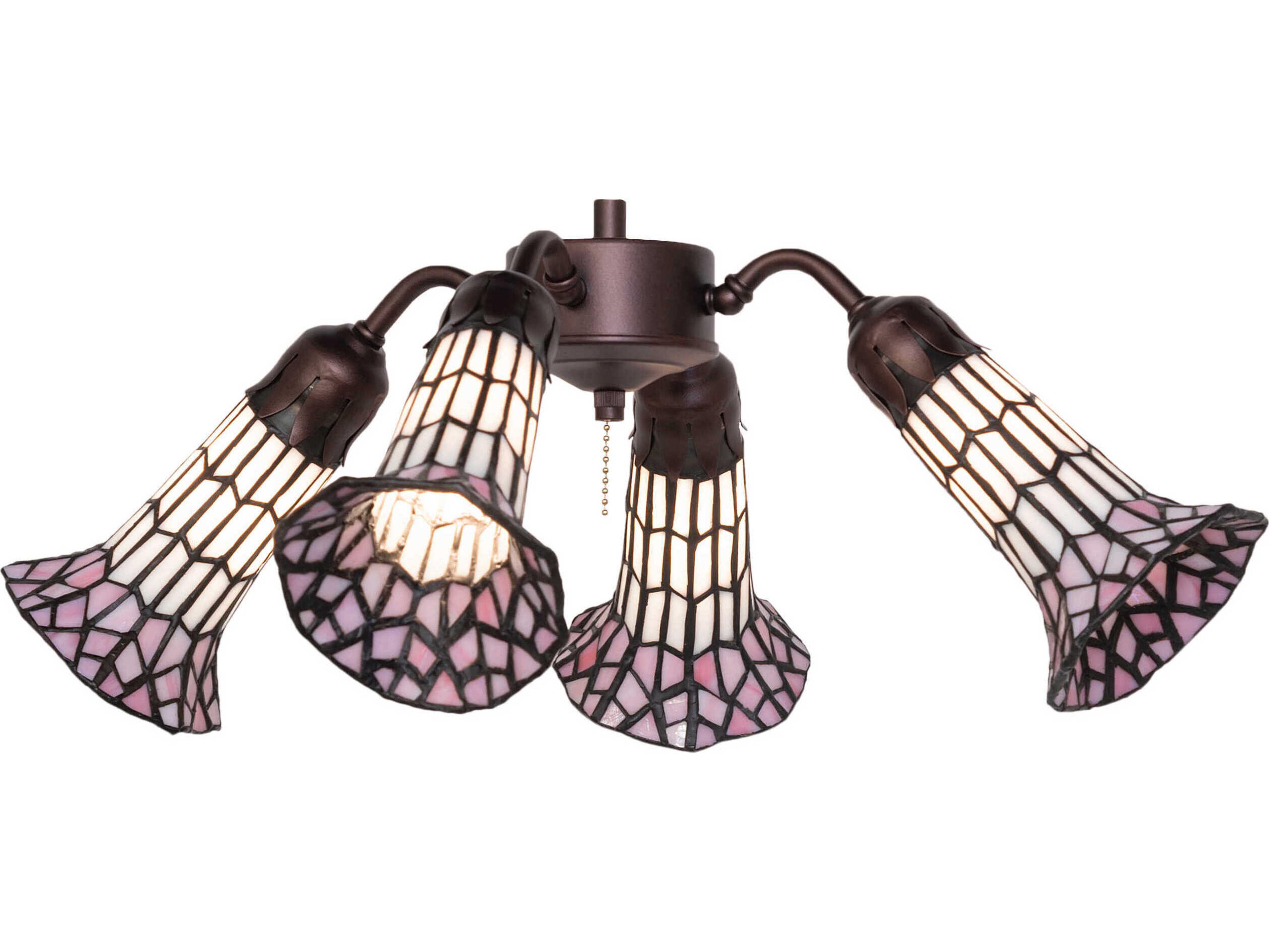 Stained Glass Pond Lily 4 - Light Fan Kit