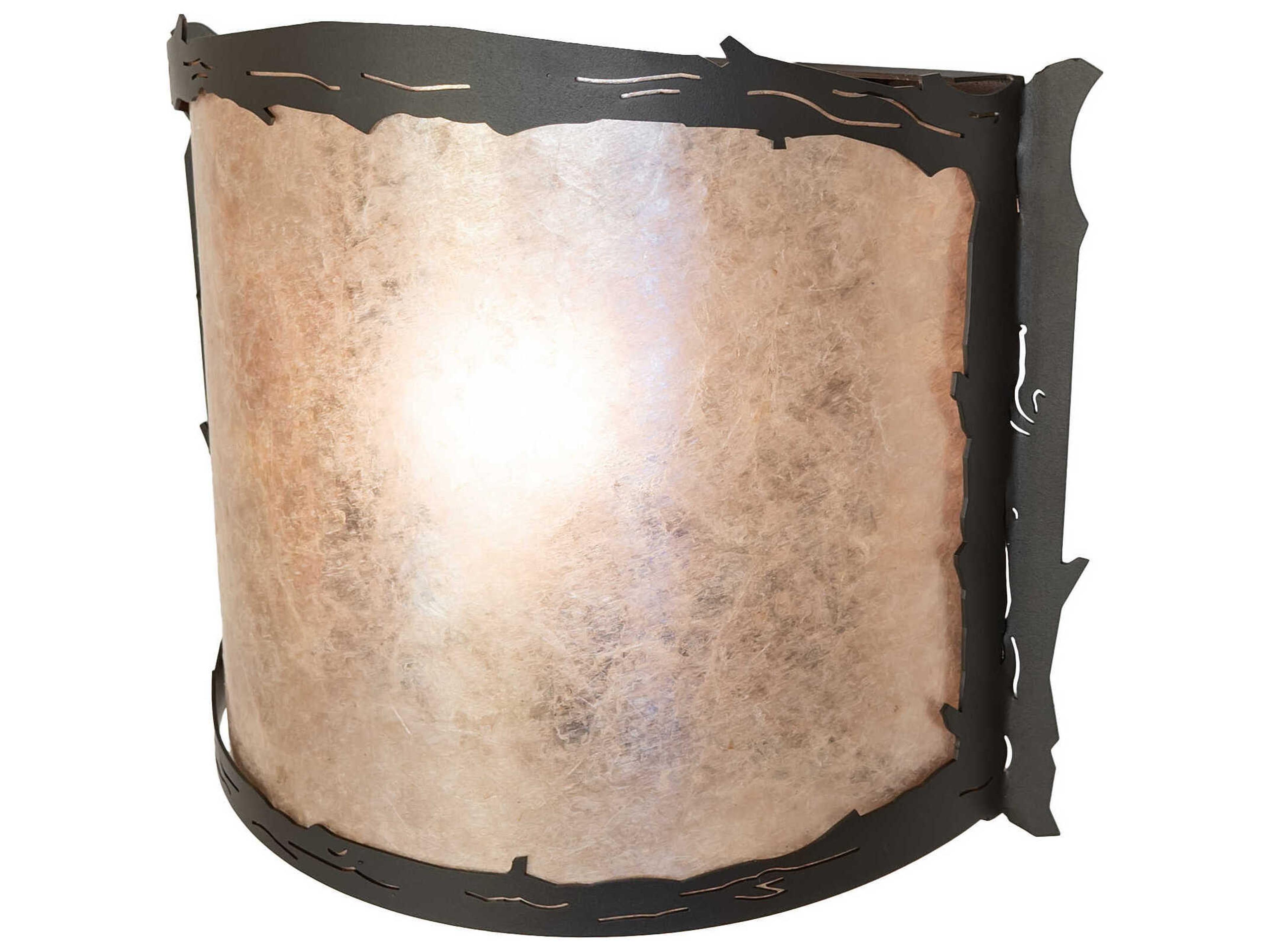 Meyda 1-Light Timeless Bronze Glass Wall Sconce
