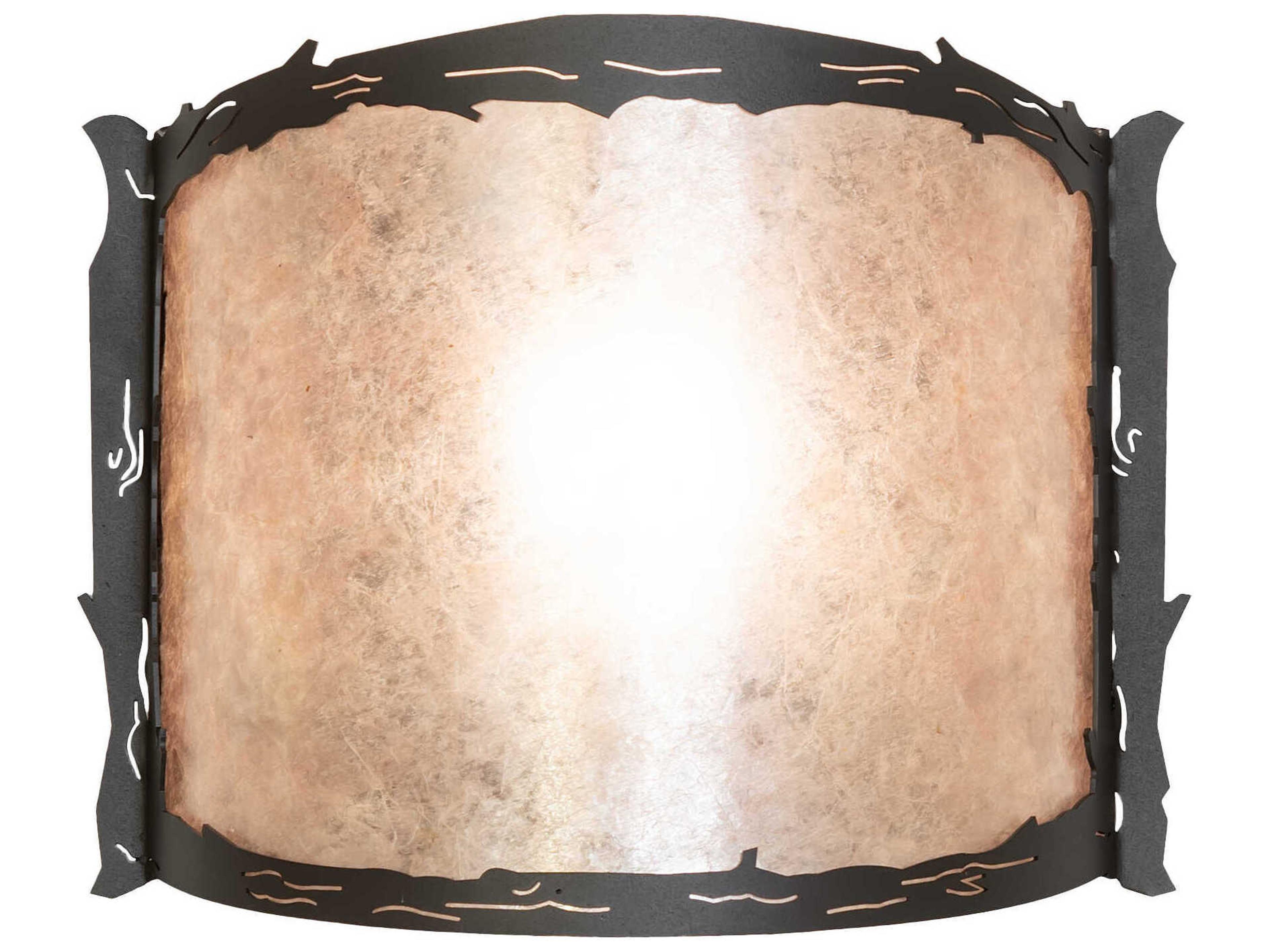 Meyda 1-Light Timeless Bronze Glass Wall Sconce