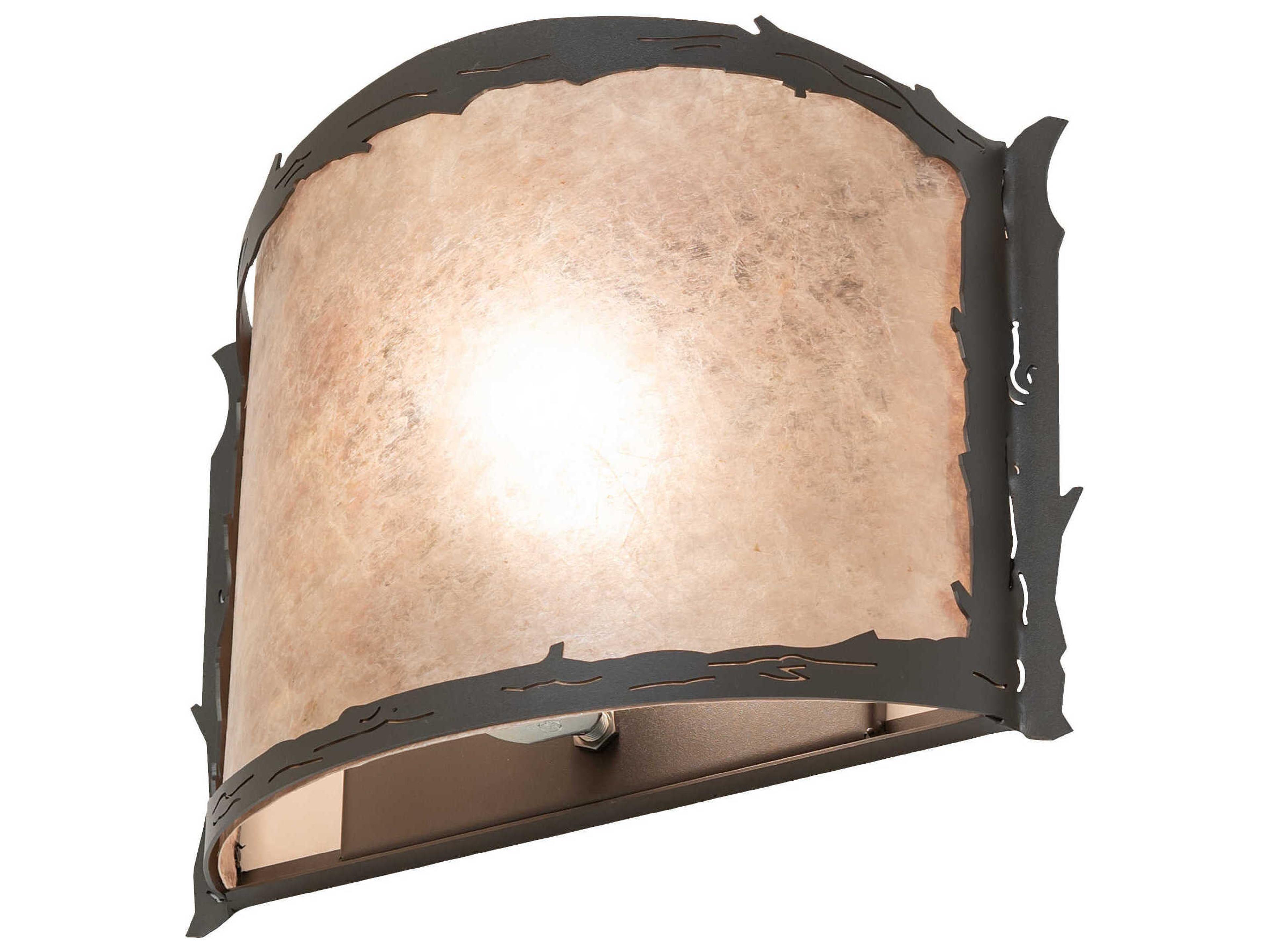 Meyda 1-Light Timeless Bronze Glass Wall Sconce