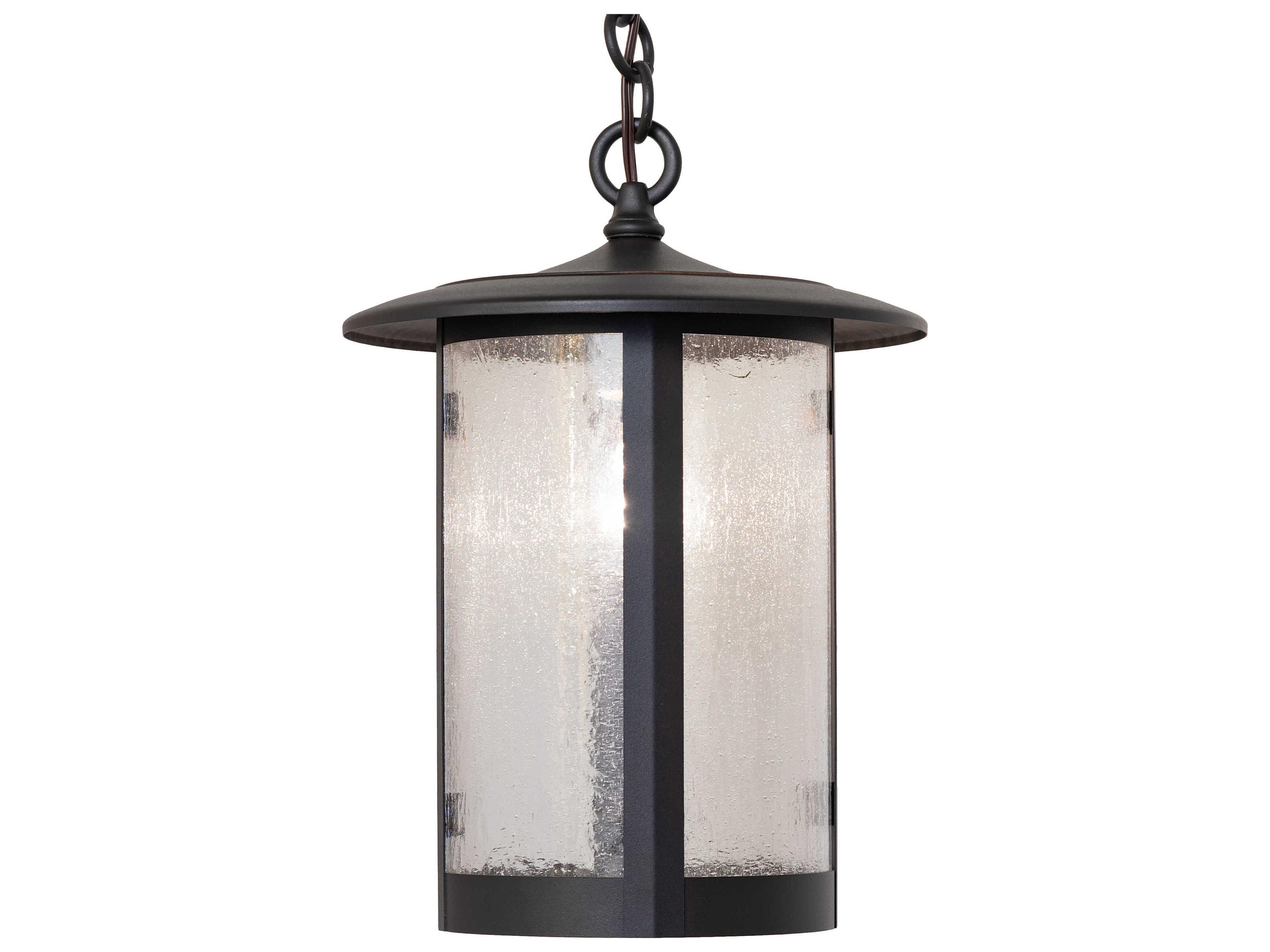 Meyda 1-Light Wrought Iron Black Cylinder Mini Pendant