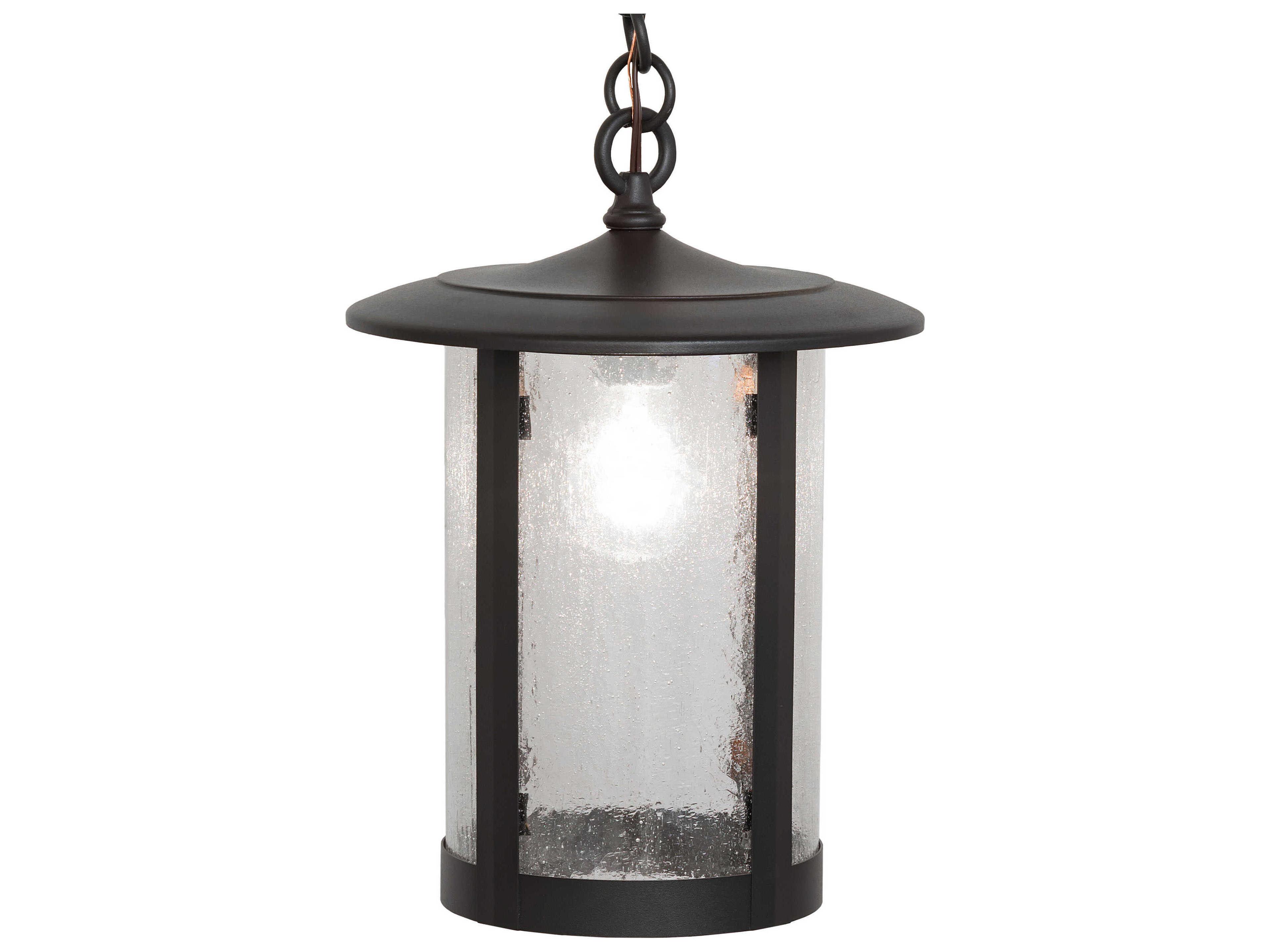 Meyda 1-Light Wrought Iron Black Cylinder Mini Pendant