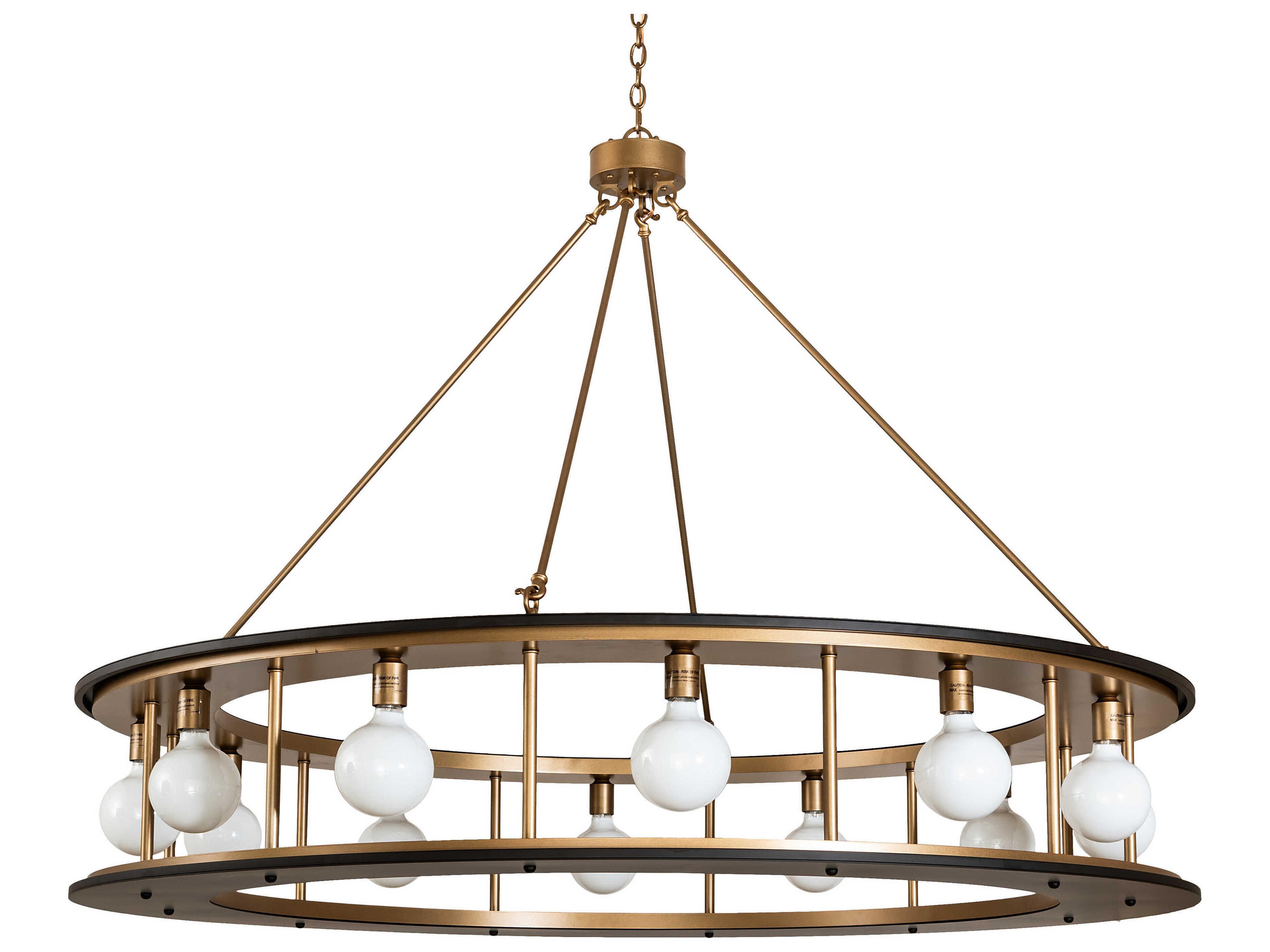 Reginald 12-Light Gold Metallic Oil Rubbed Bronze Pendant