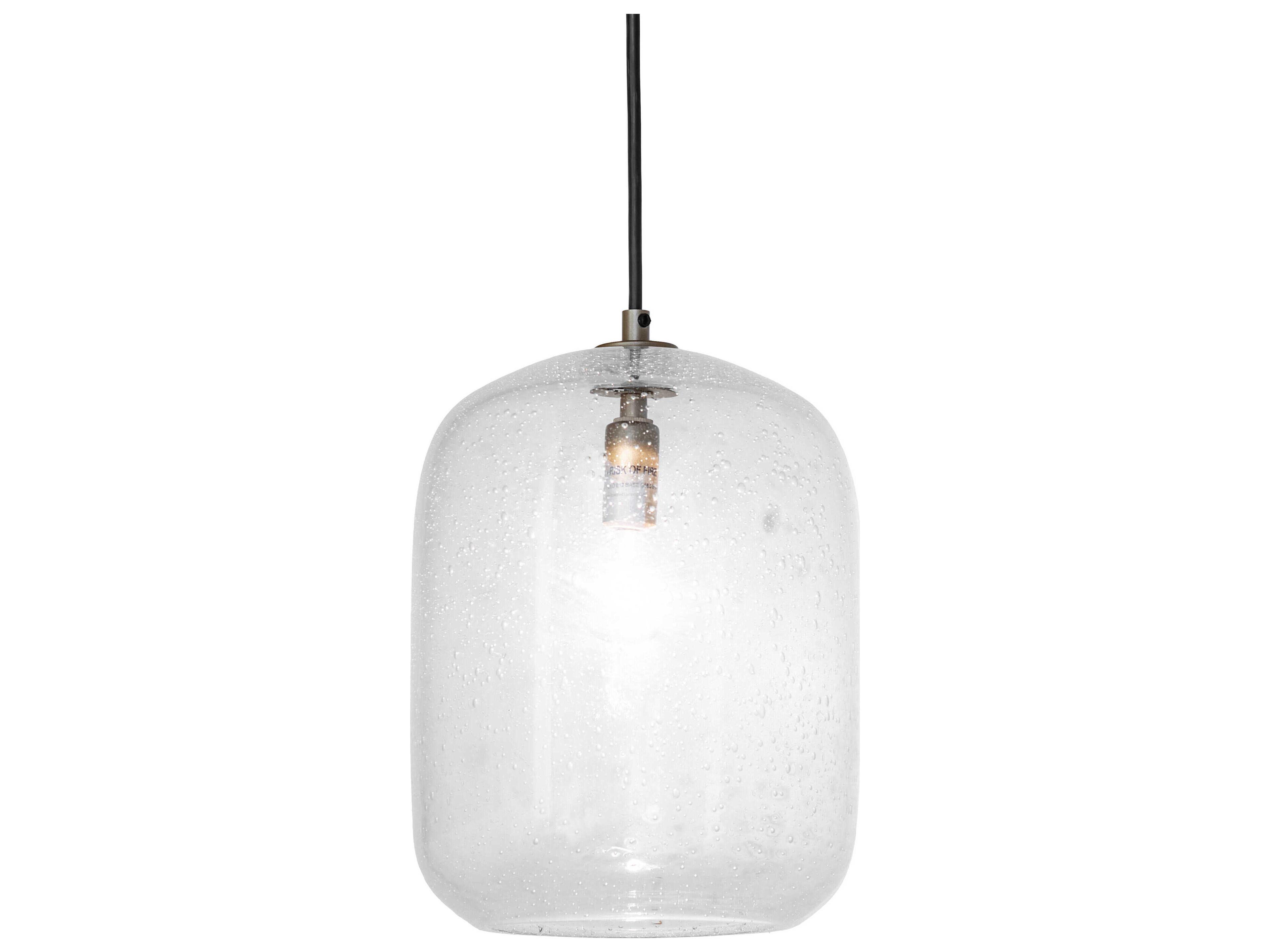 Pastilla 1-Light Gold Metallic Clear Cylinder Mini Pendant